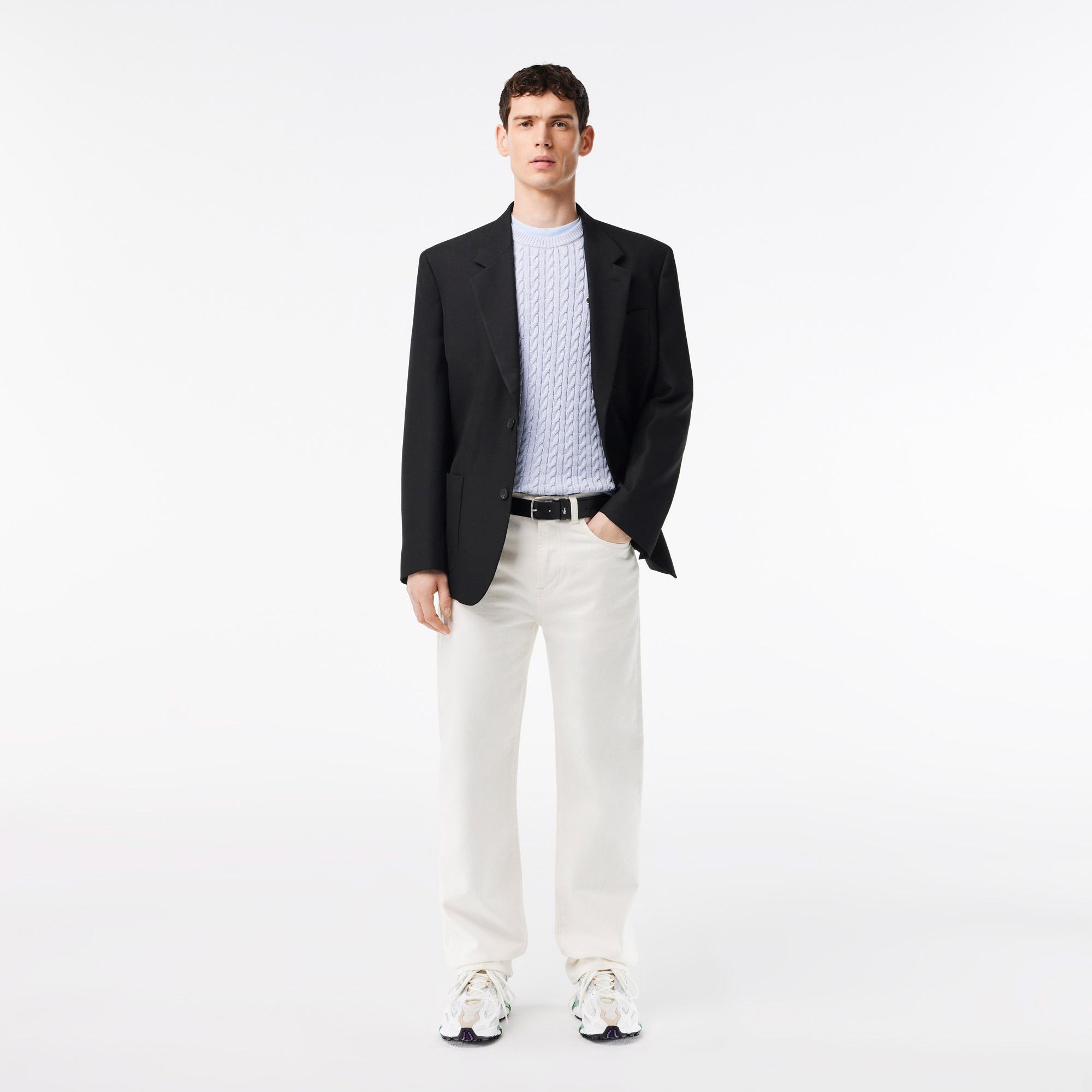 Lacoste Elegance Erkek Deri Siyah Kemer