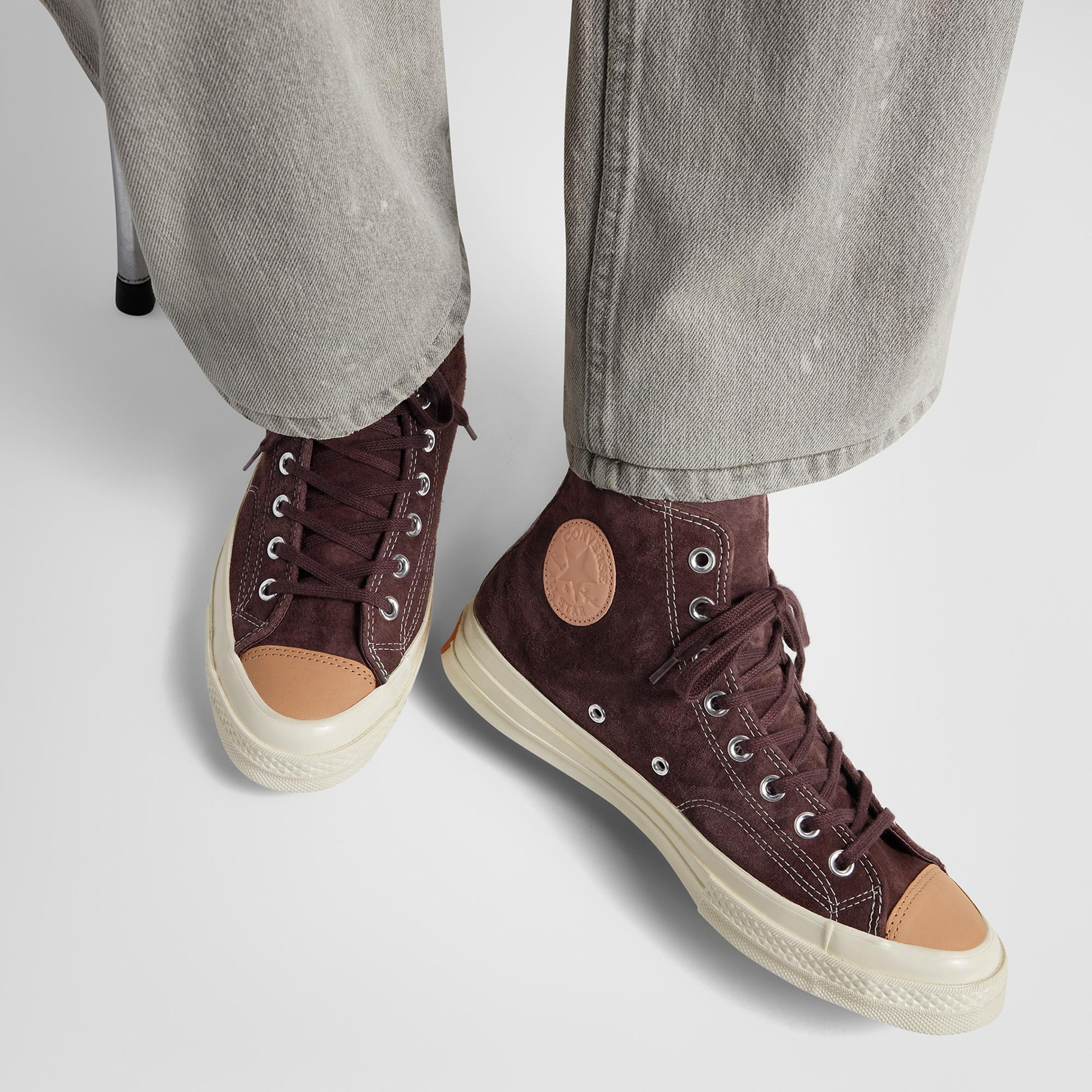 Converse Chuck 70 Taylored Lux Unisex Kahverengi Deri Sneaker