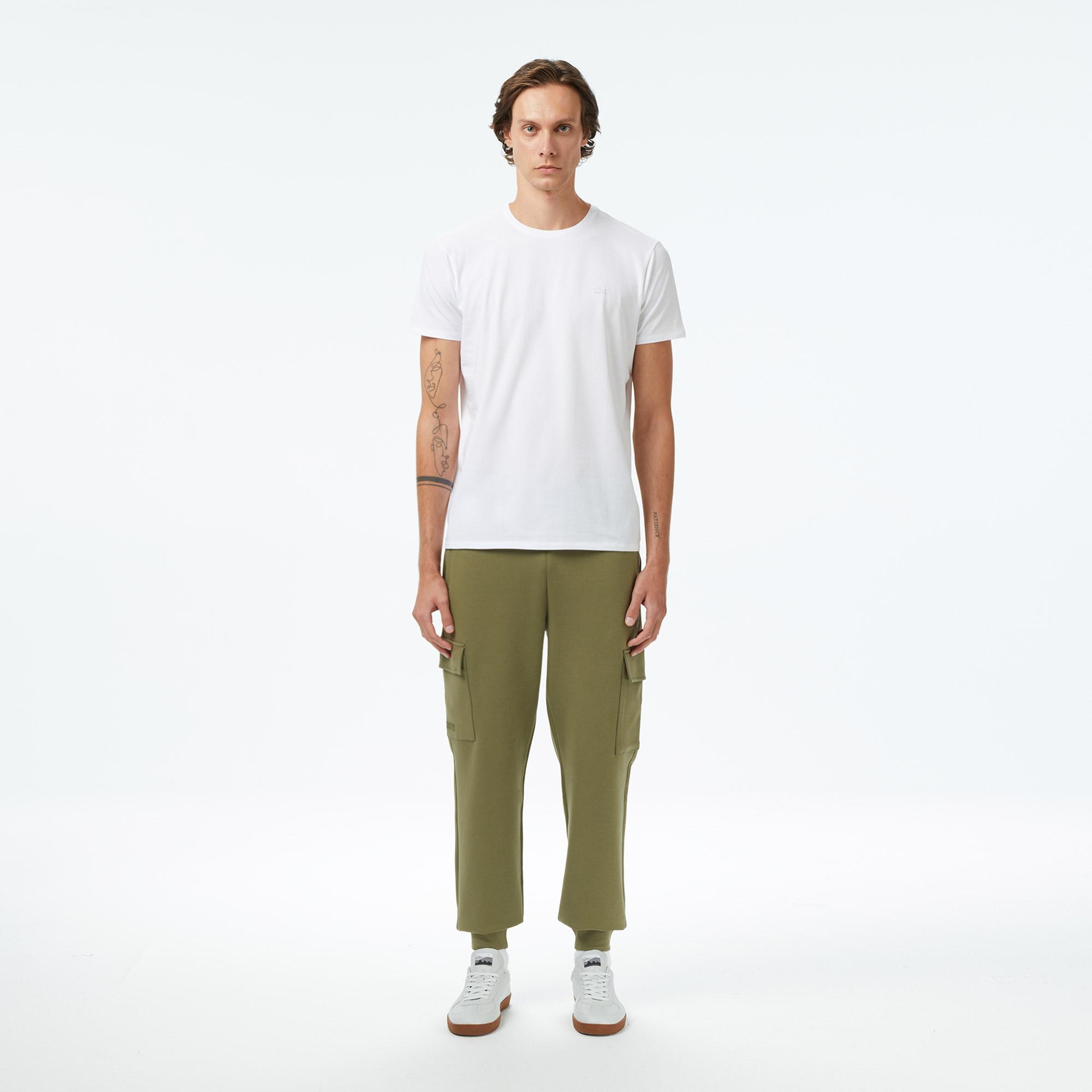 Lacoste Erkek Slim Fit Bisiklet Yaka Beyaz T-Shirt