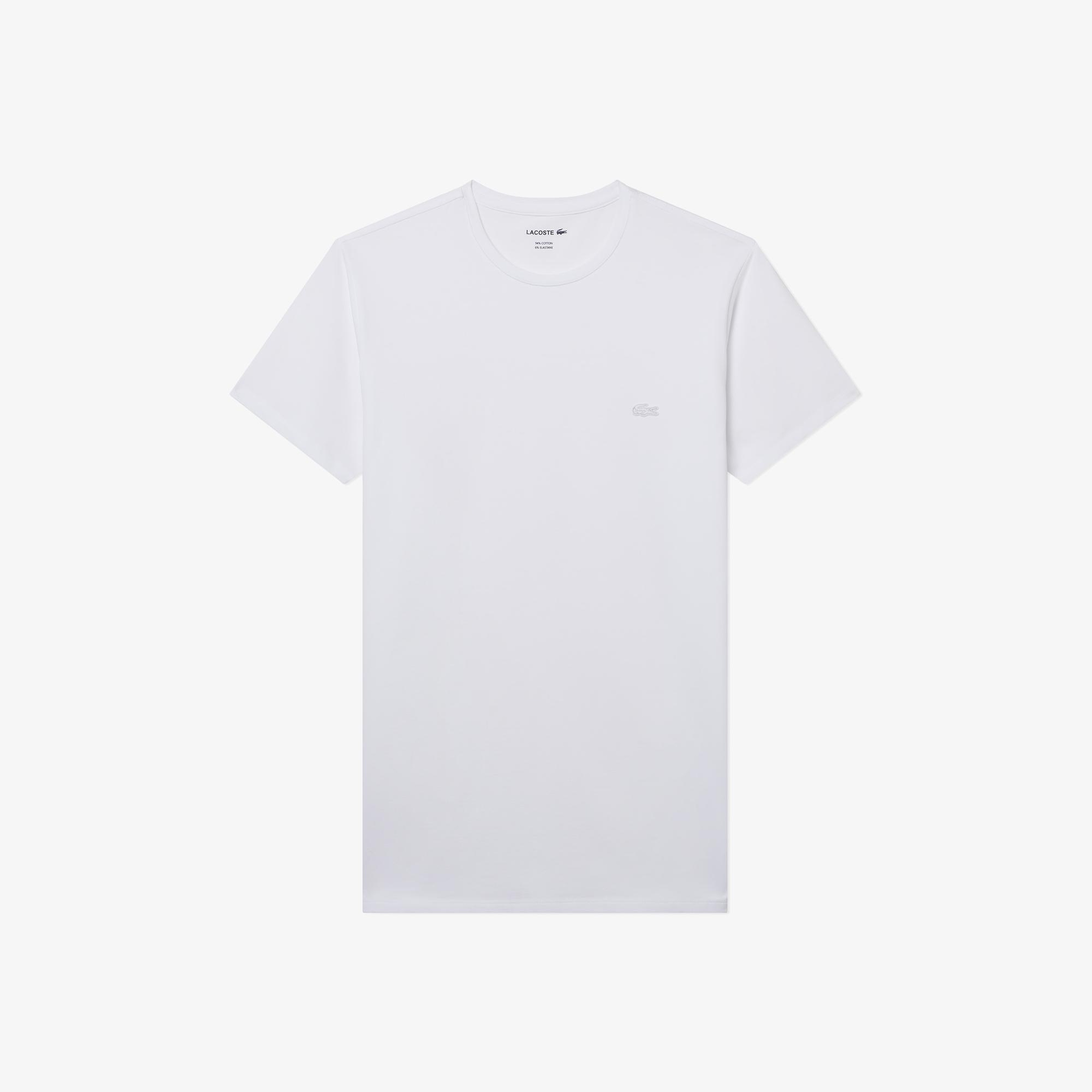 Lacoste Erkek Slim Fit Bisiklet Yaka Beyaz T-Shirt