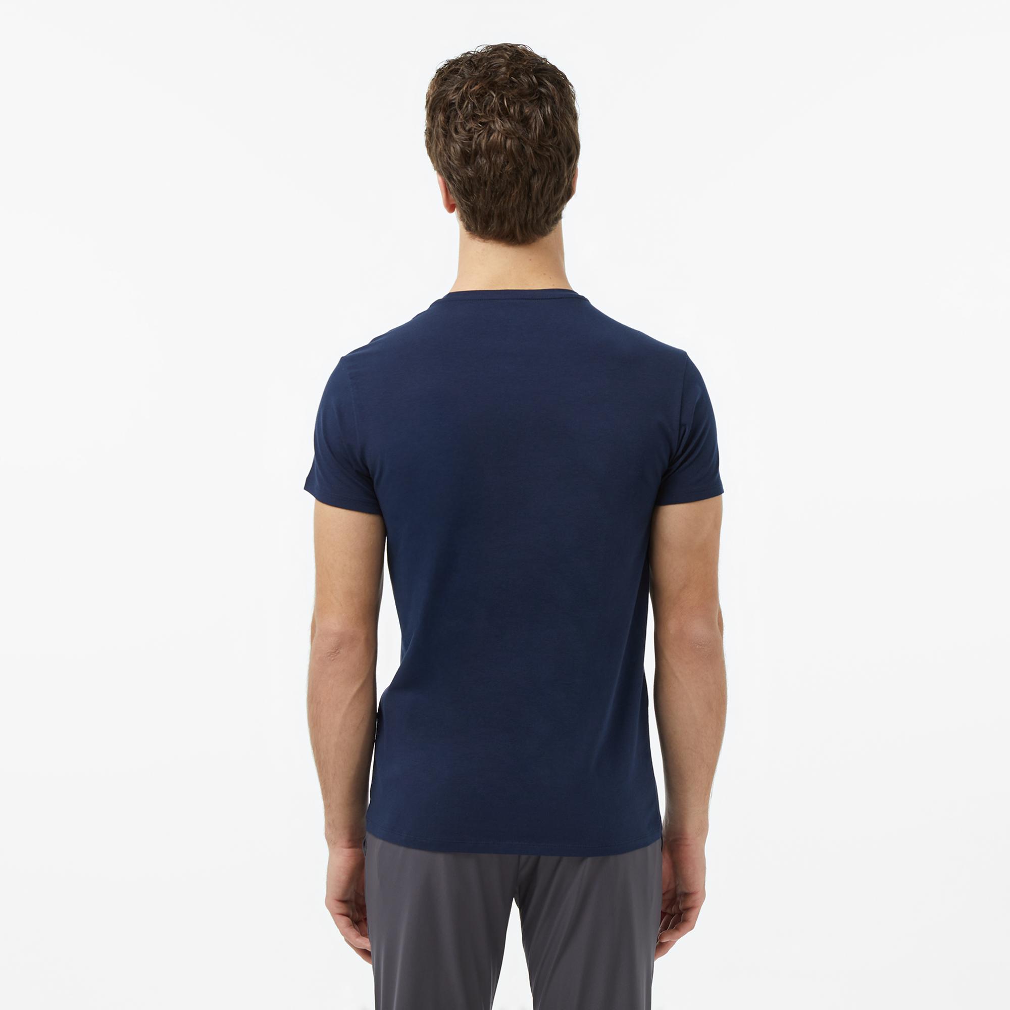 Lacoste Erkek Slim Fit Bisiklet Yaka Lacivert T-Shirt