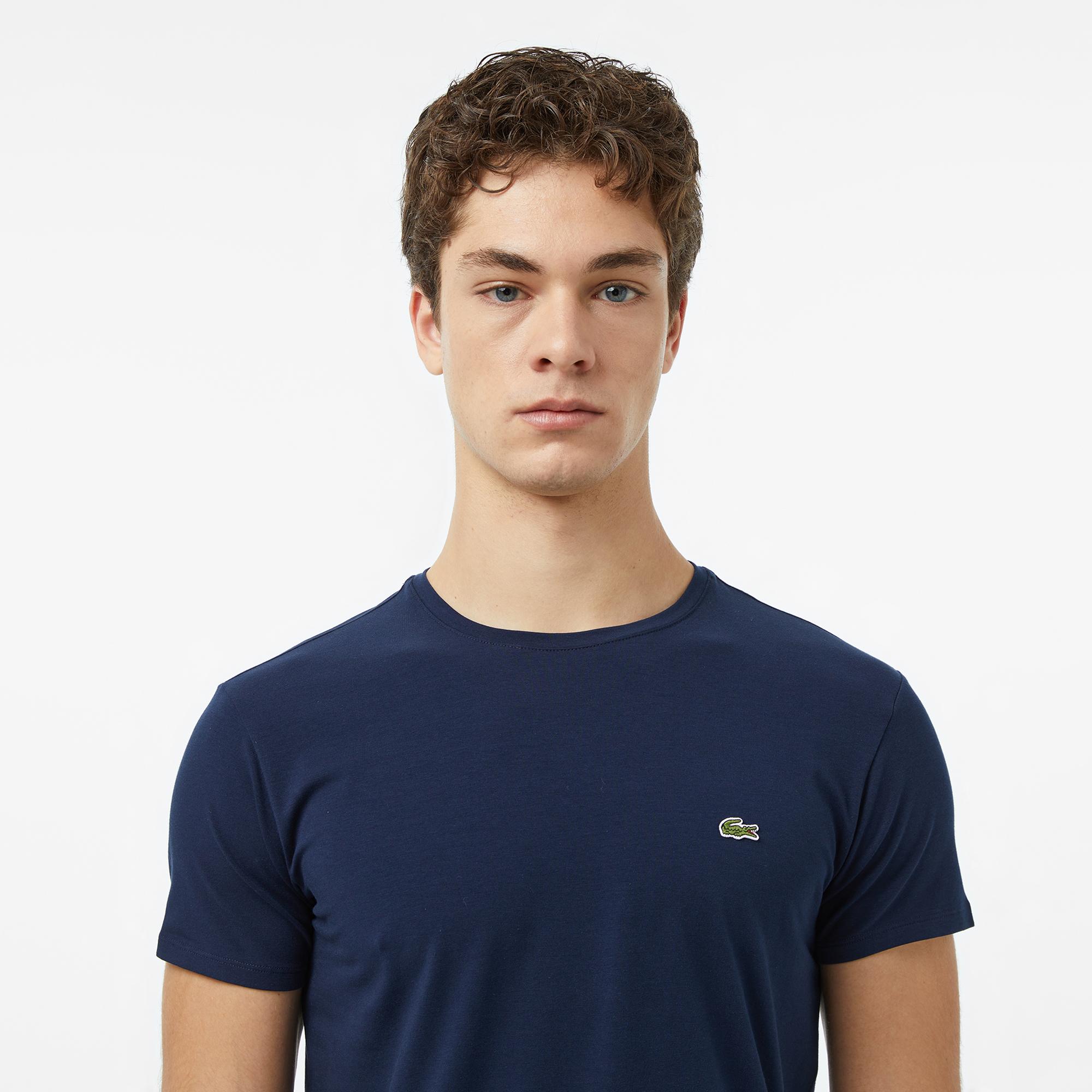 Lacoste Erkek Slim Fit Bisiklet Yaka Lacivert T-Shirt