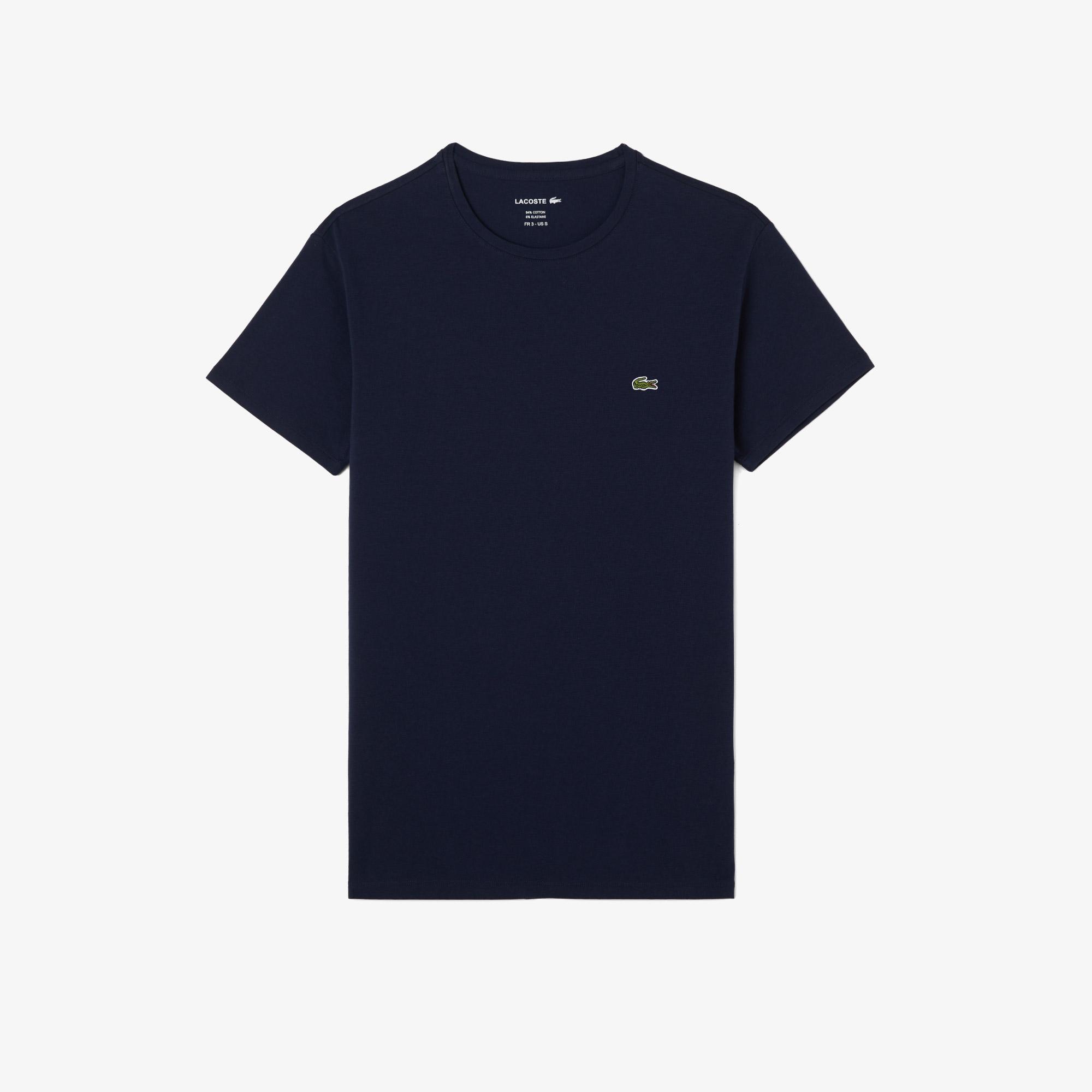 Lacoste Erkek Slim Fit Bisiklet Yaka Lacivert T-Shirt