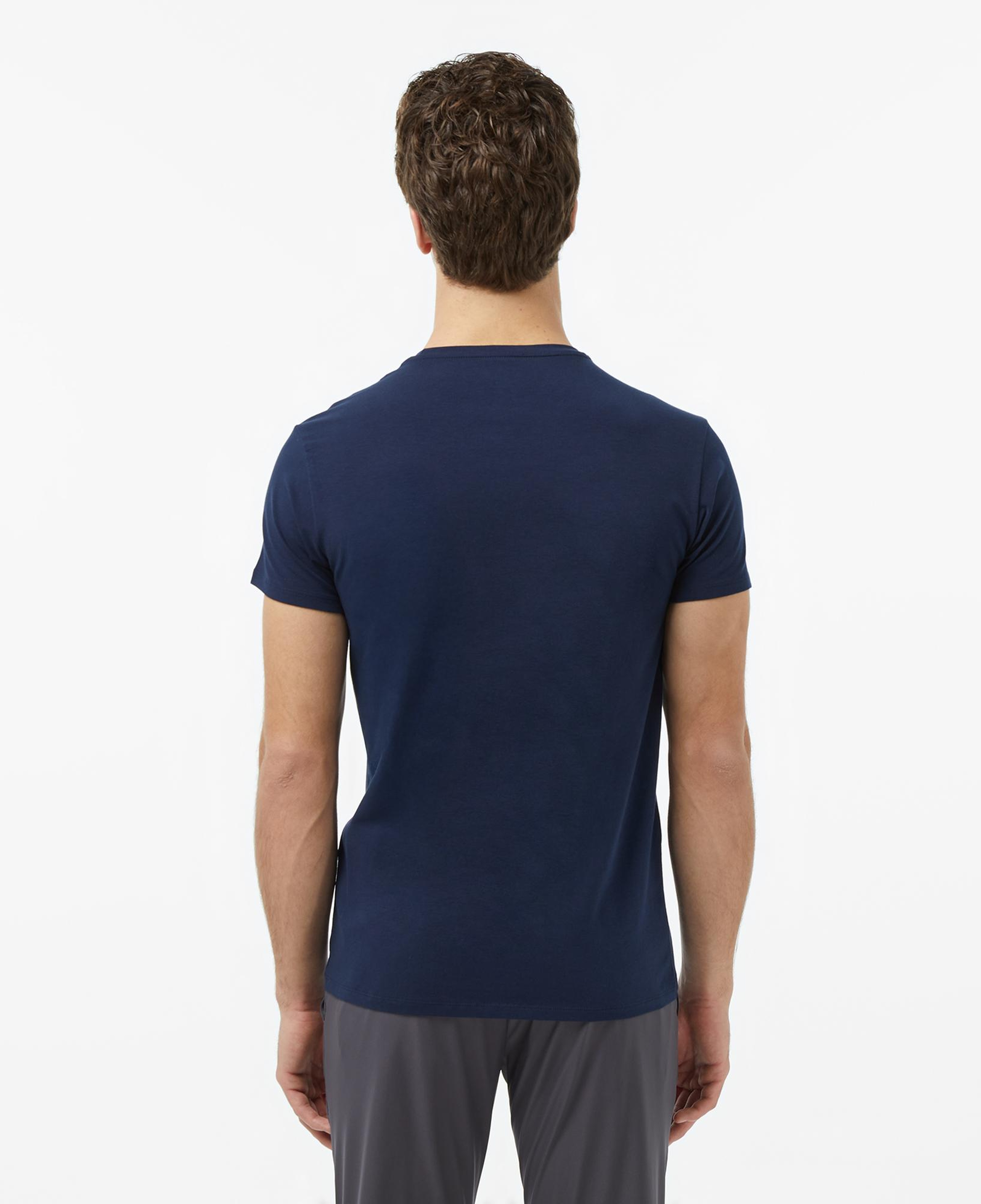 Lacoste Erkek Slim Fit Bisiklet Yaka Lacivert T-Shirt