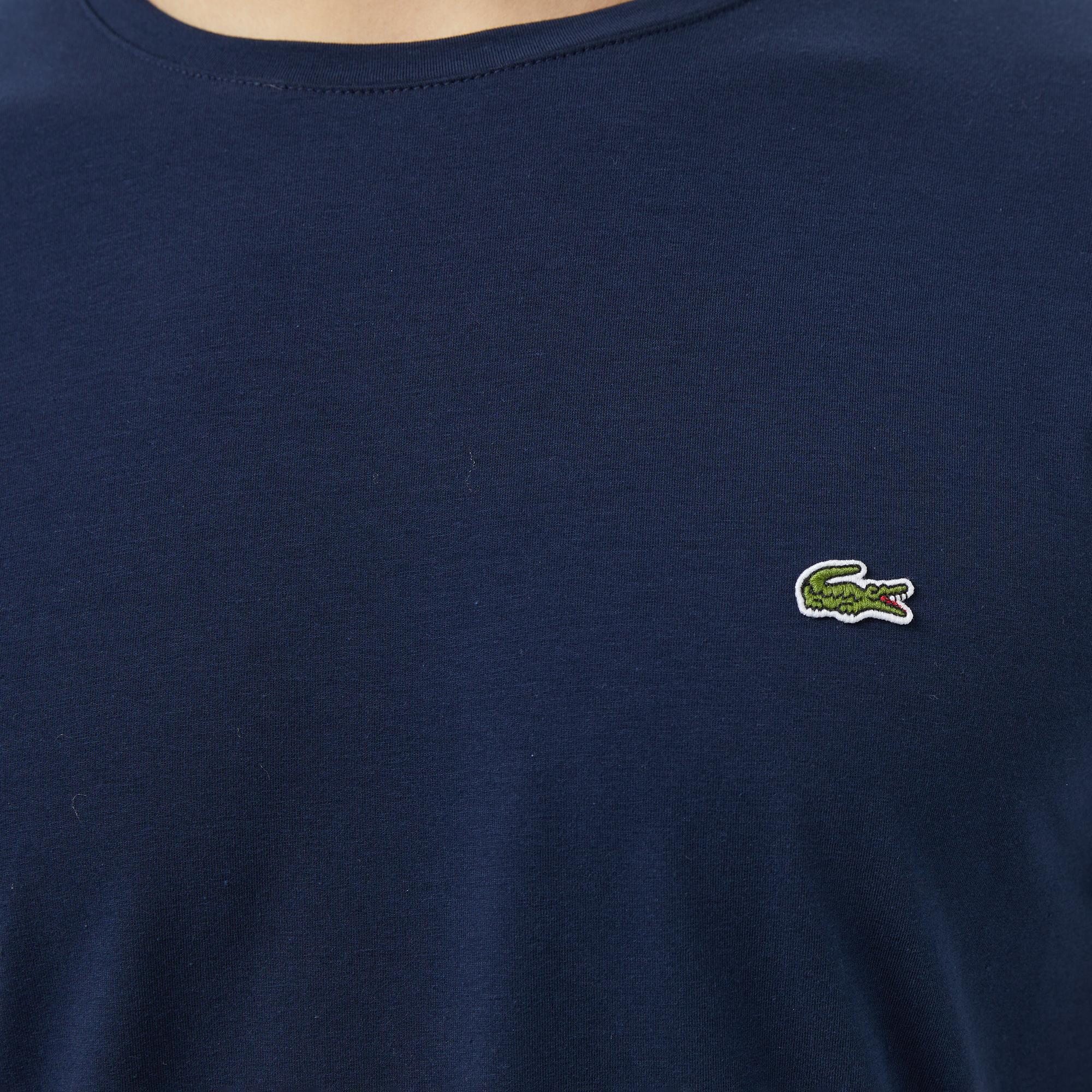 Lacoste Erkek Slim Fit Bisiklet Yaka Lacivert T-Shirt