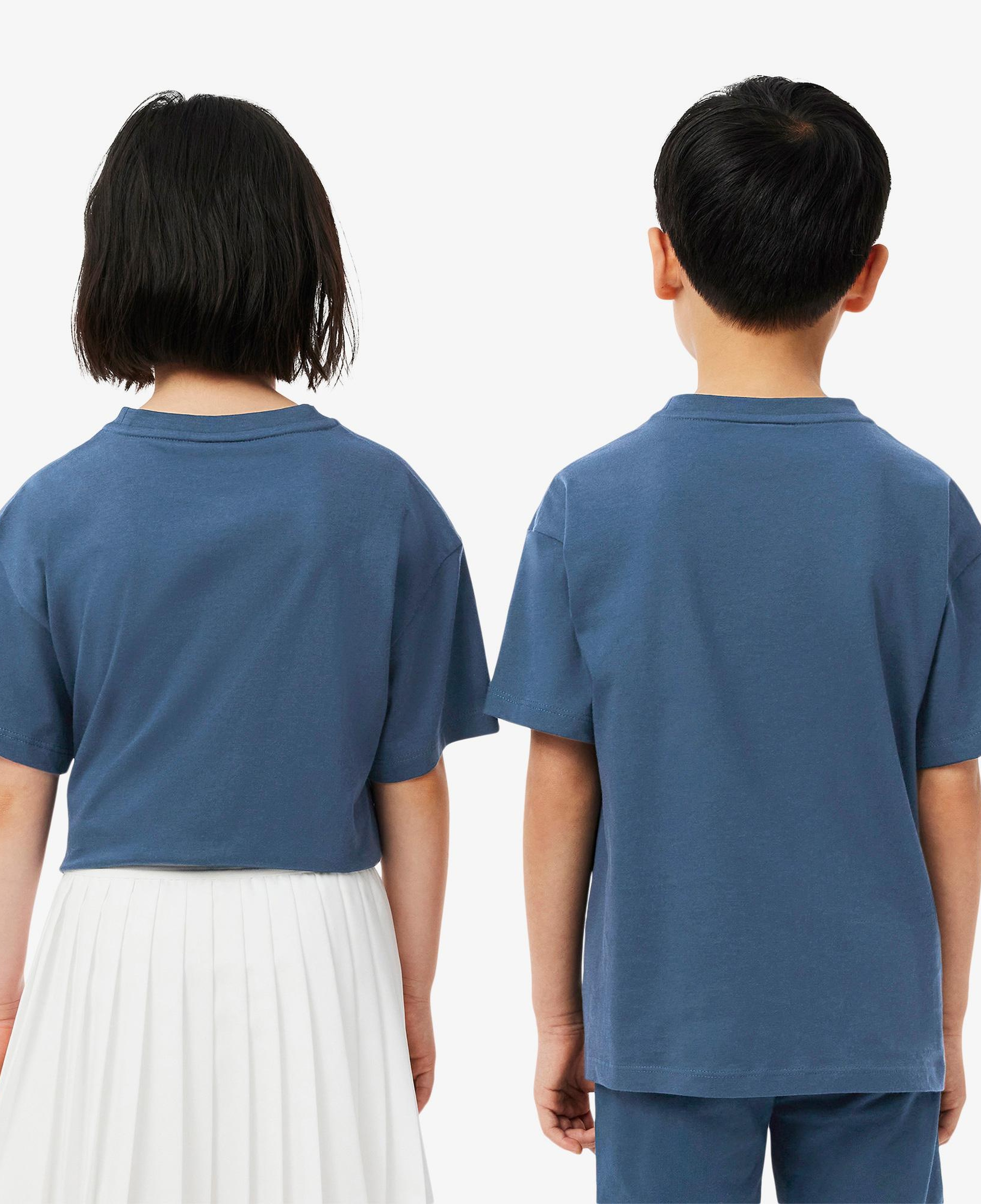 Lacoste Çocuk Bisiklet Yaka Baskılı Lacivert T-Shirt