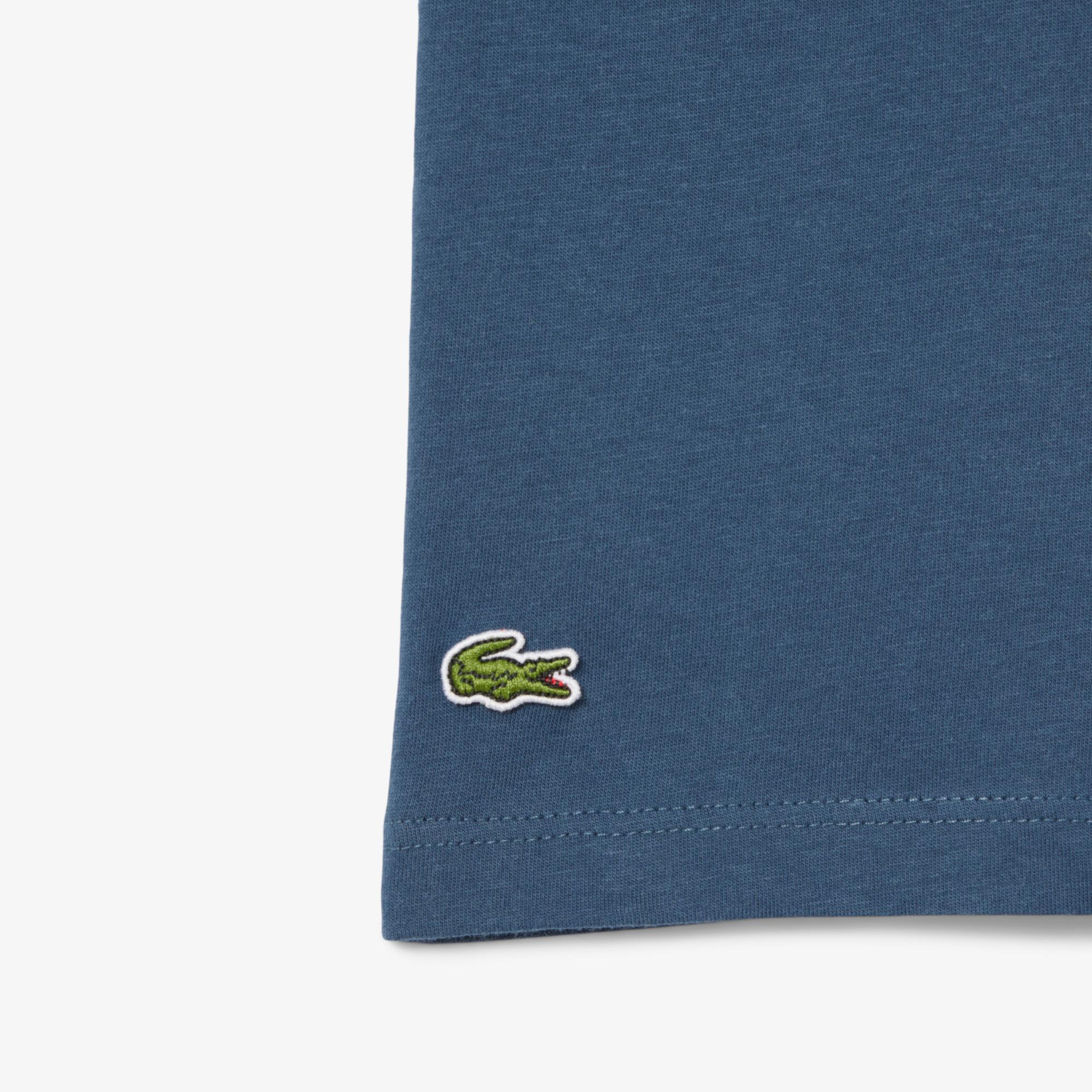 Lacoste Çocuk Bisiklet Yaka Baskılı Lacivert T-Shirt