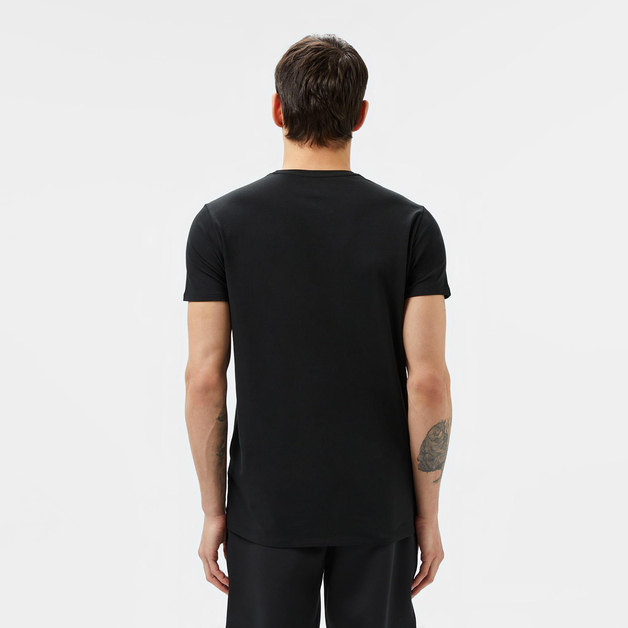 Lacoste Erkek Slim Fit Bisiklet Yaka Siyah T-Shirt