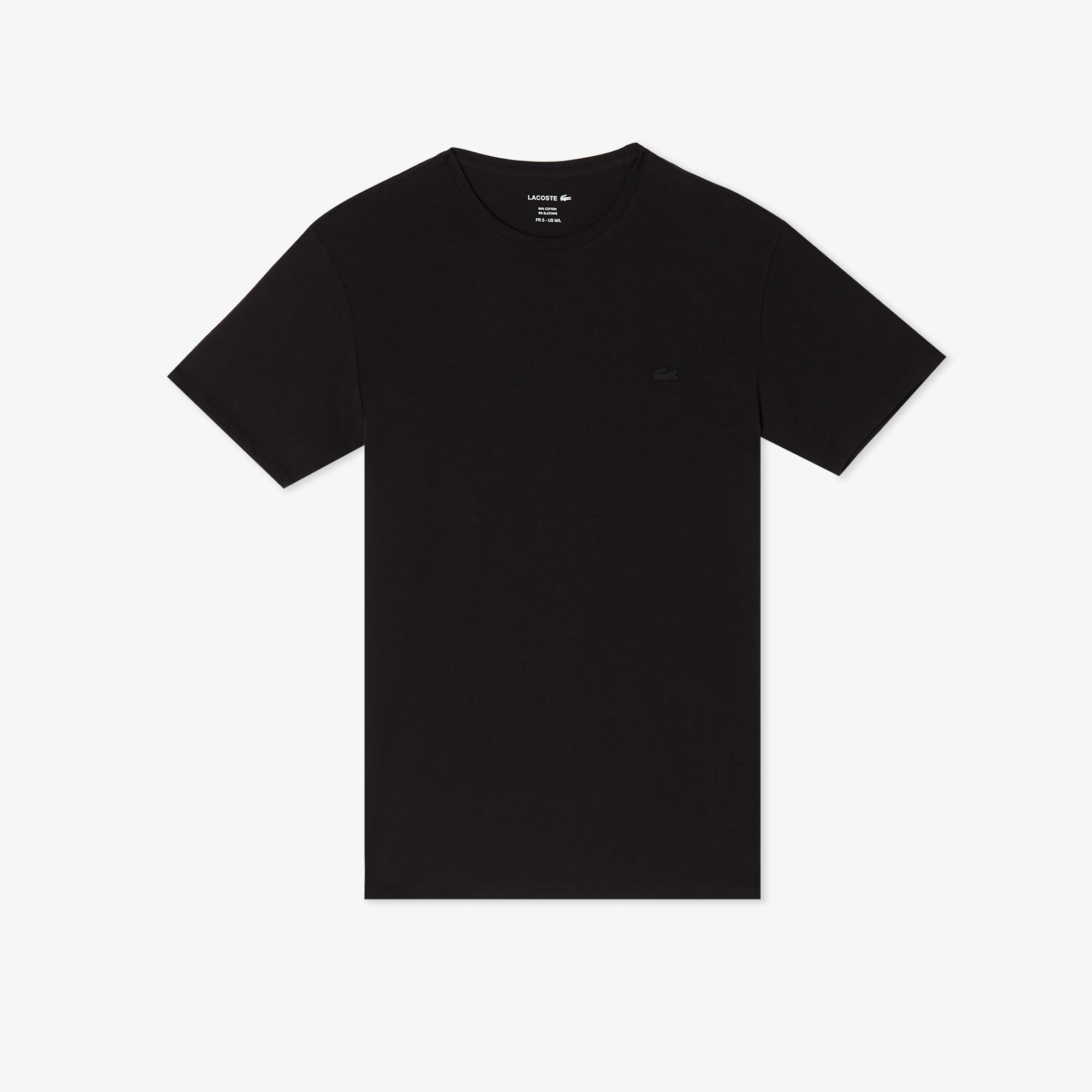 Lacoste Erkek Slim Fit Bisiklet Yaka Siyah T-Shirt