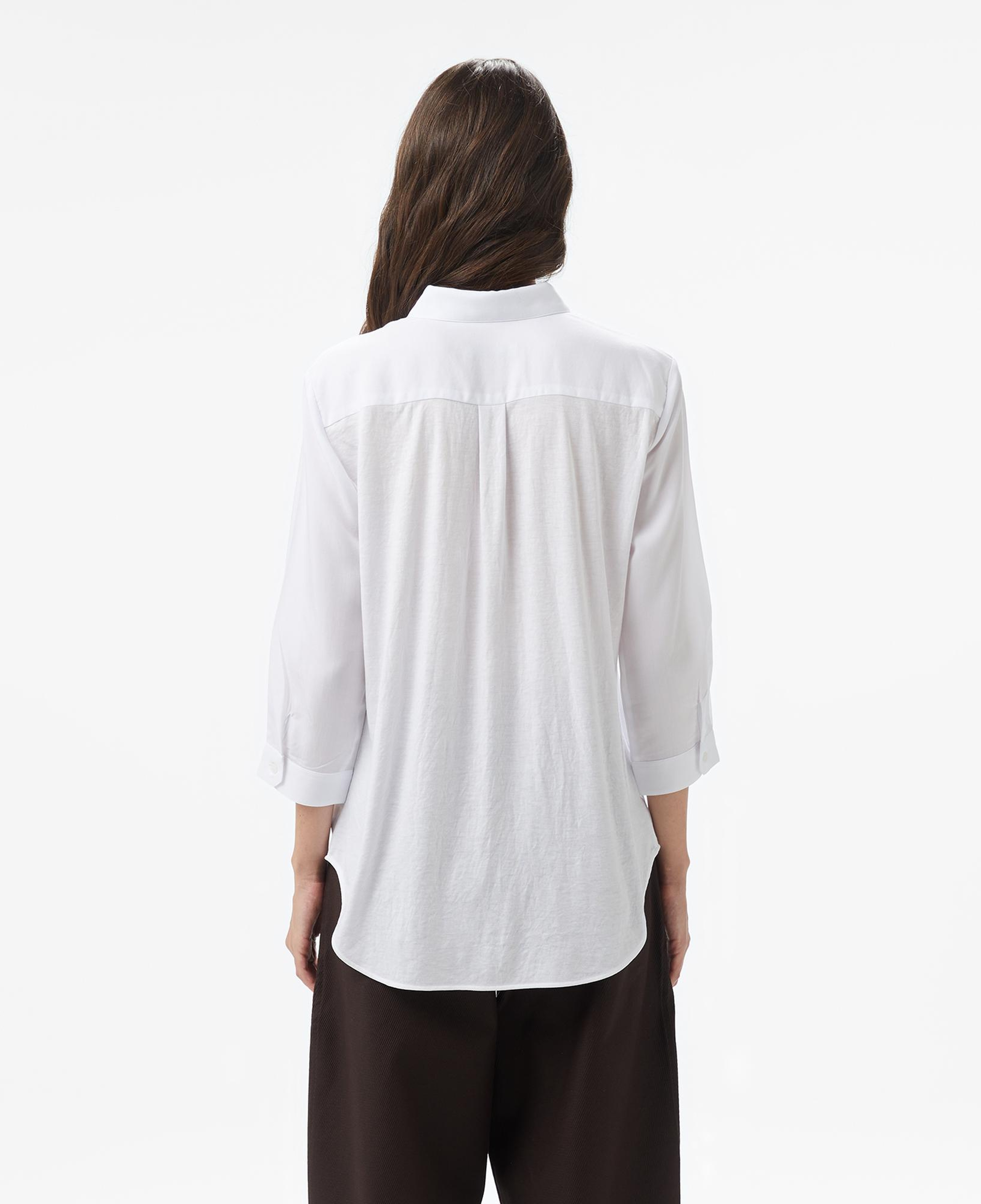 Lacoste Kadın Regular Fit Yarım Kol Beyaz Gömlek