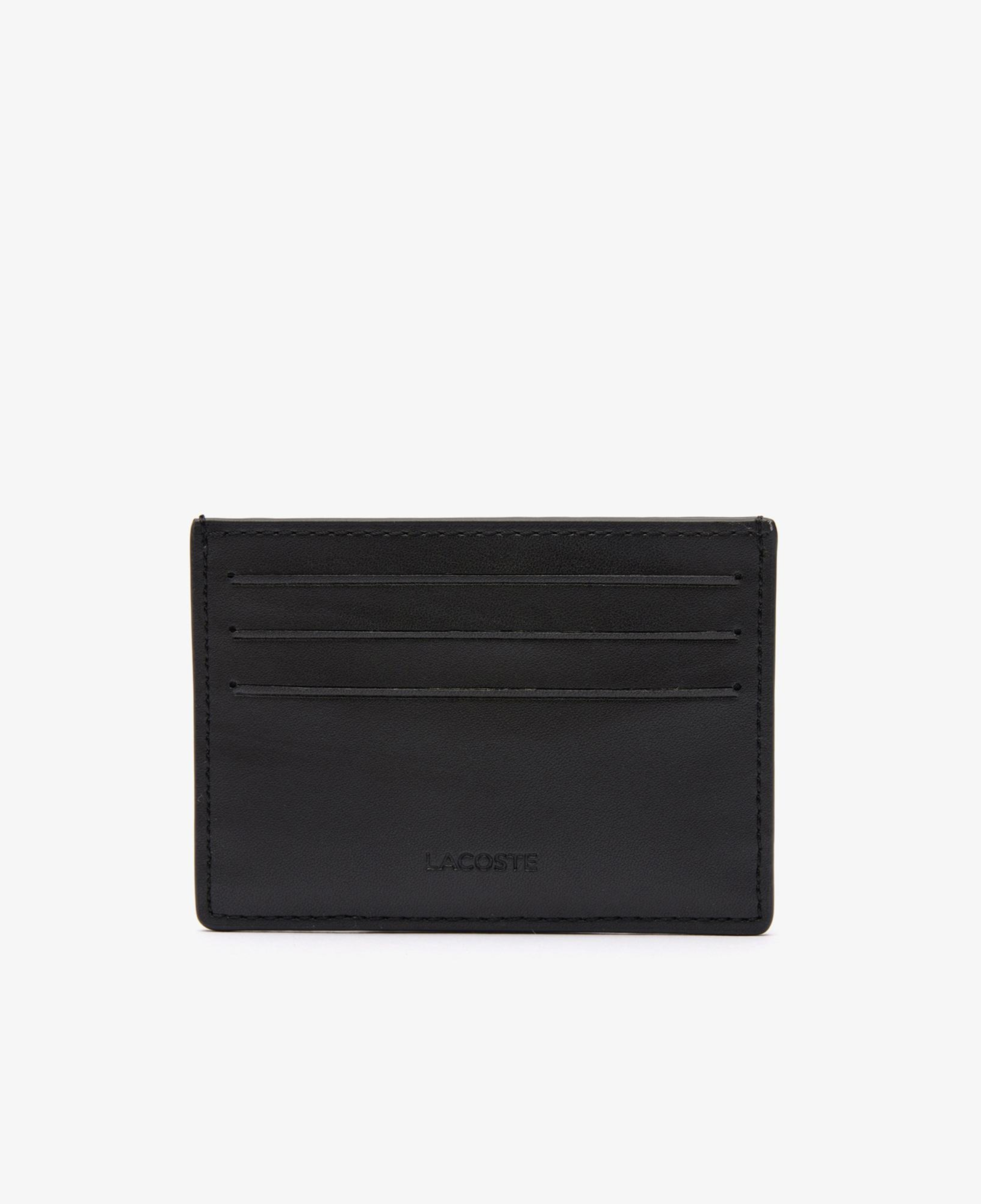 Lacoste Erkek Monogramlı Siyah Kartlık