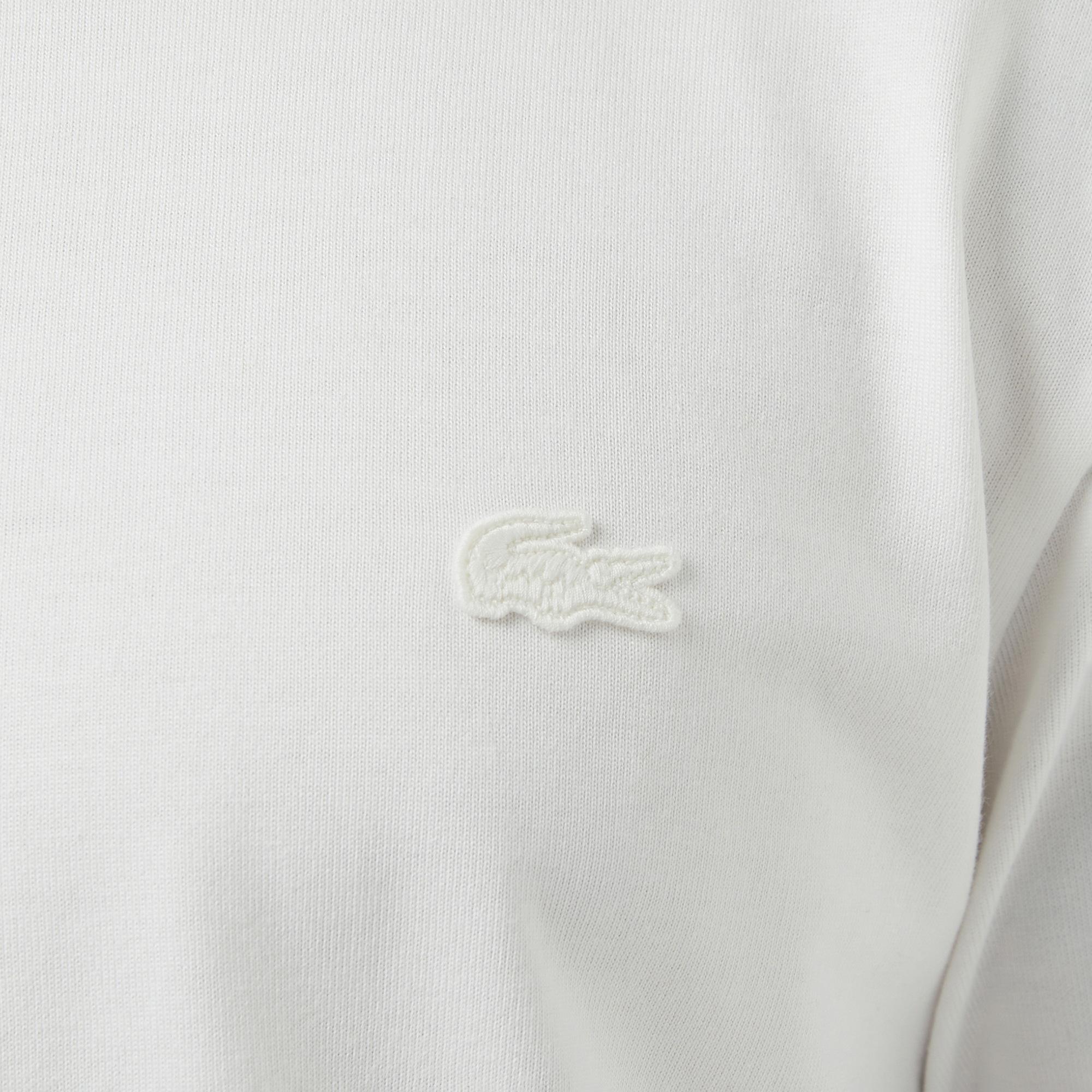 Lacoste Erkek Relaxed Fit Bisiklet Yaka Beyaz T-Shirt
