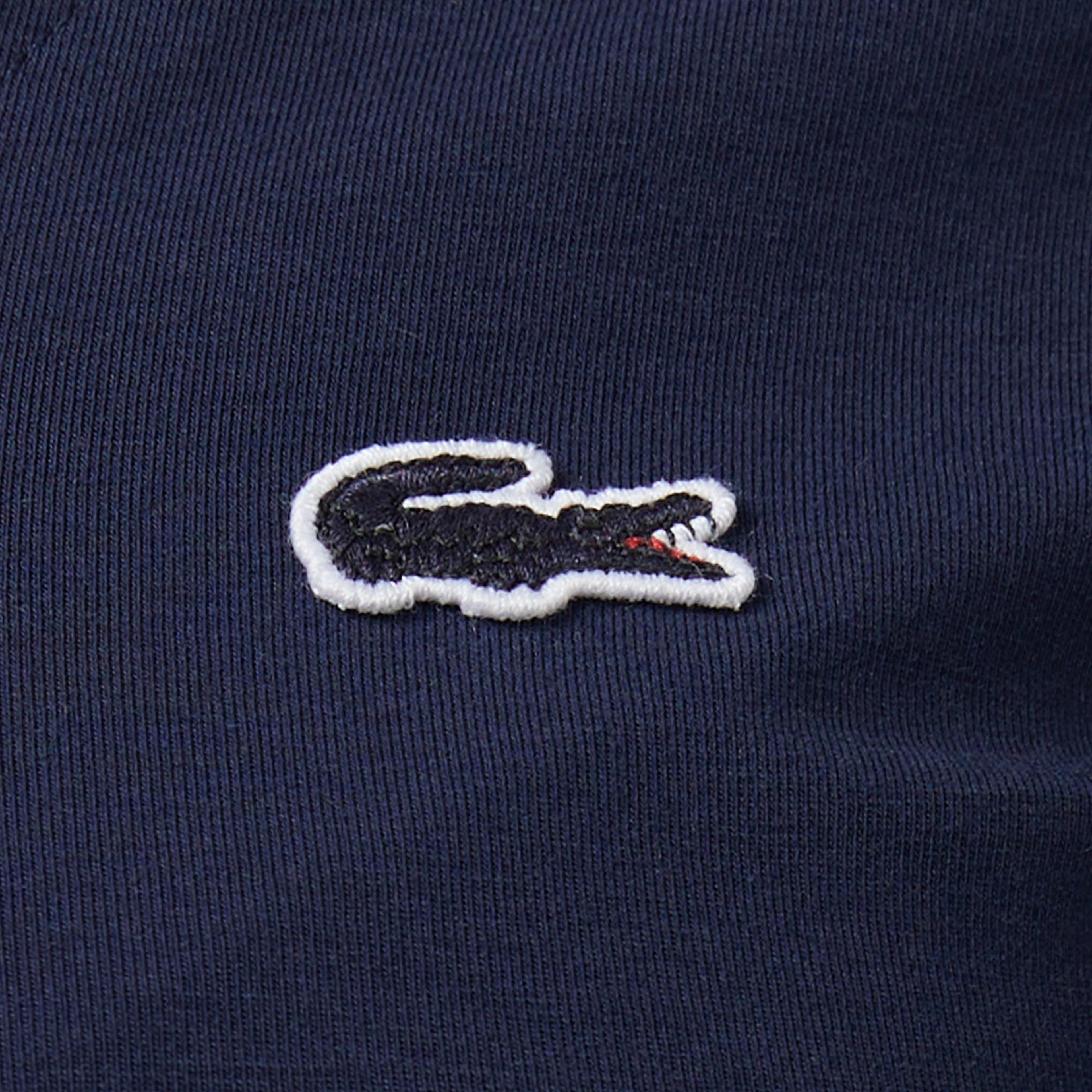 Lacoste Kadın Slim Fit V Yaka Lacivert T-Shirt