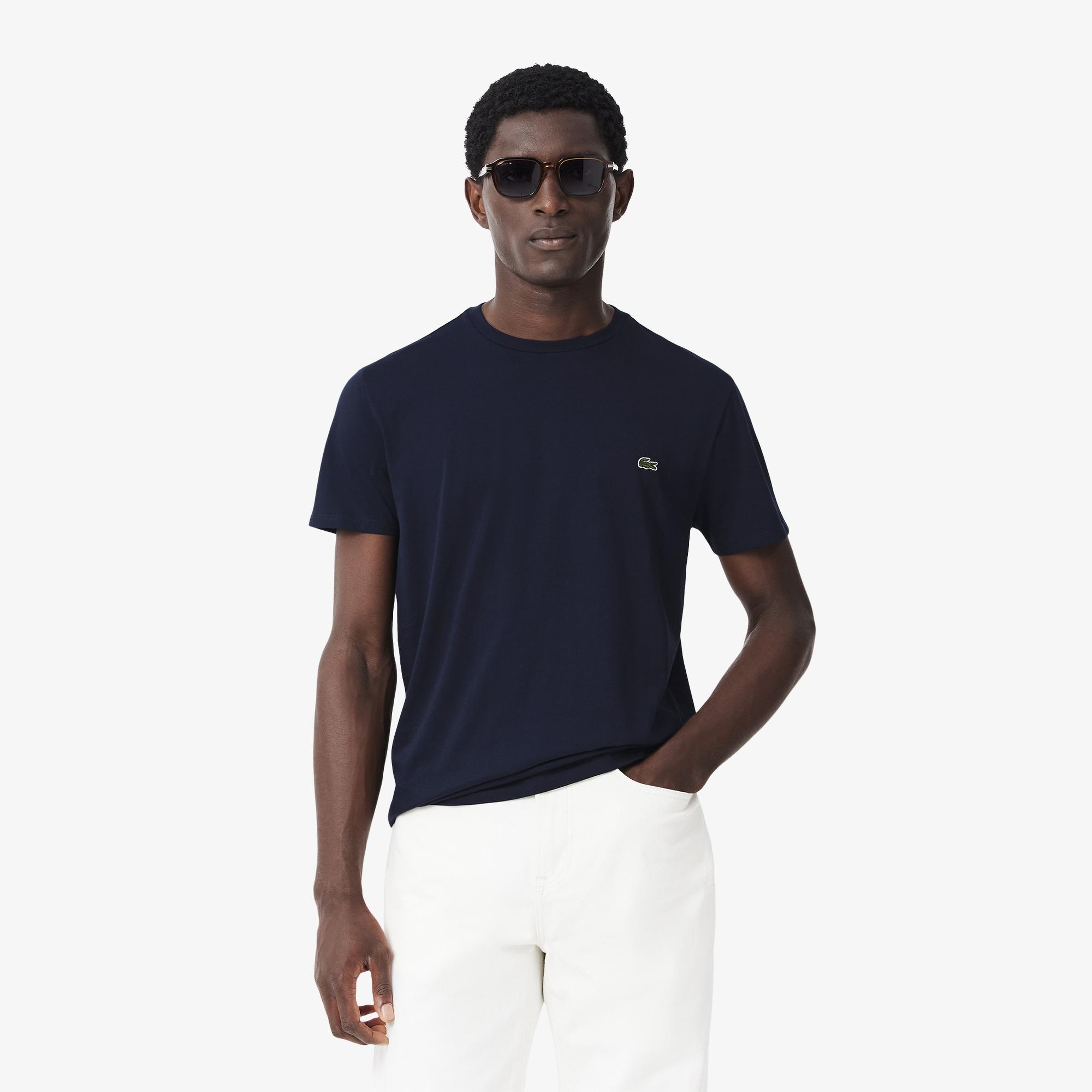Lacoste Erkek Regular Fit Bisiklet Yaka Lacivert T-Shirt