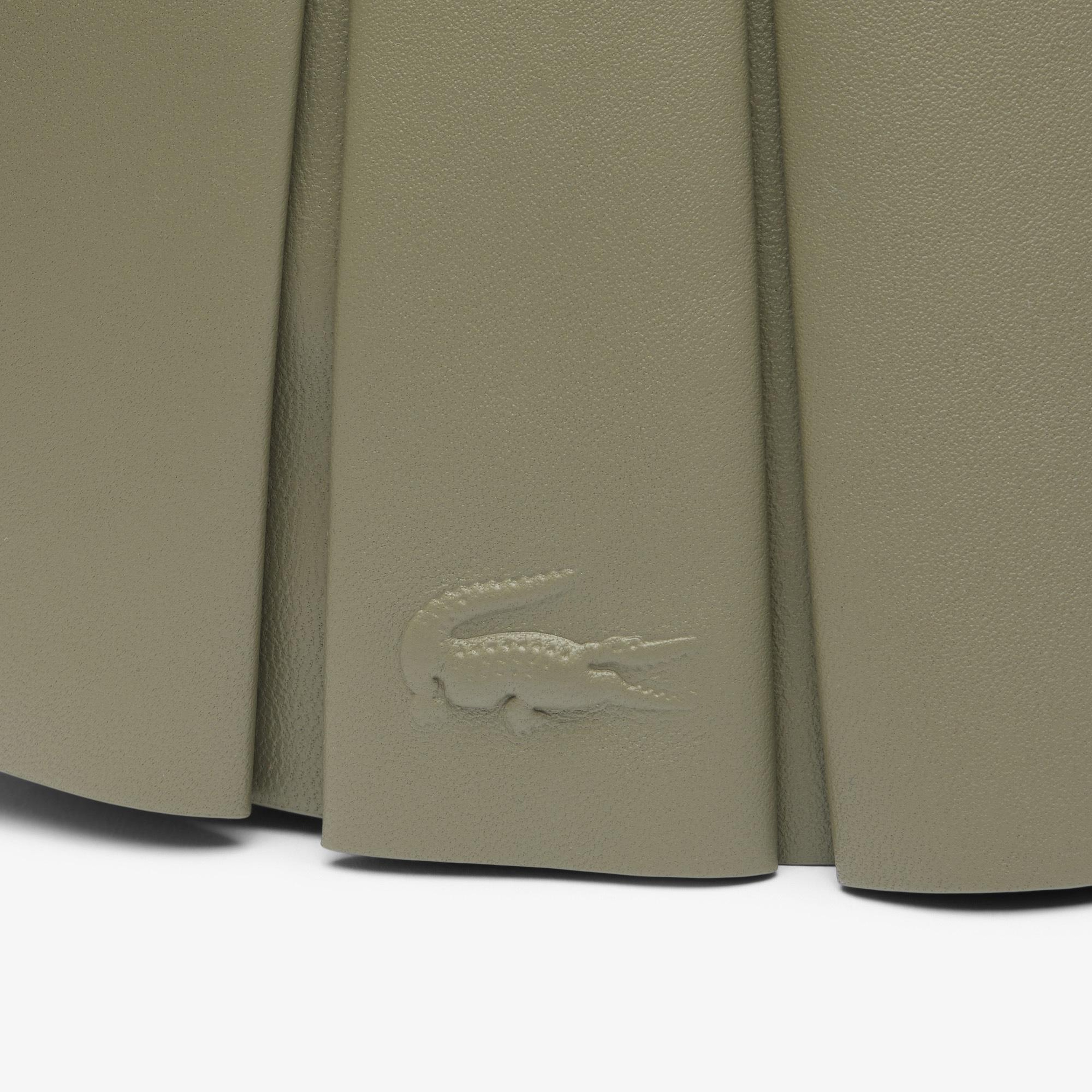 Lacoste Small Lenglen Kadın Deri Haki Omuz Çantası