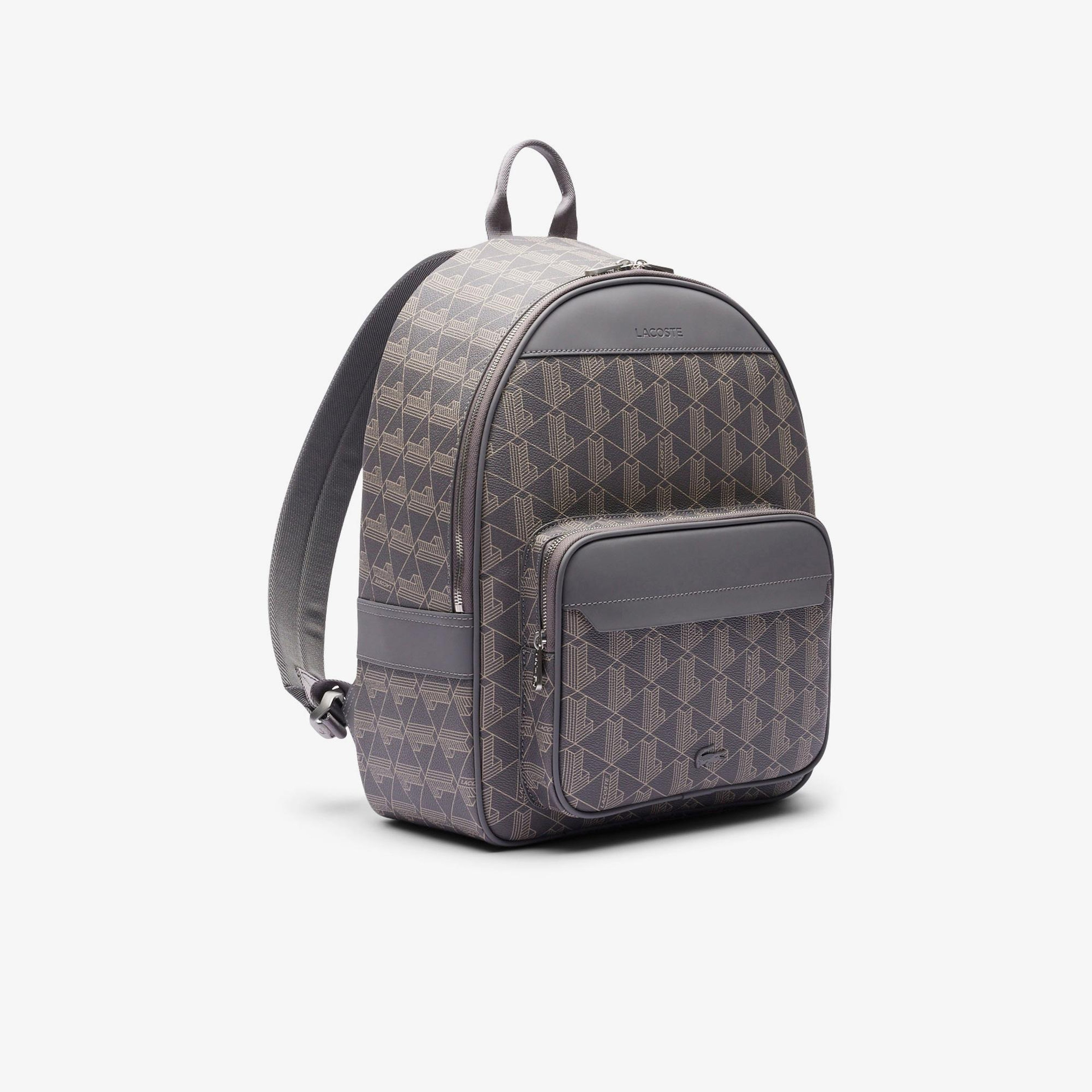Lacoste The Blend Erkek Monogram Gri Sırt Çantası