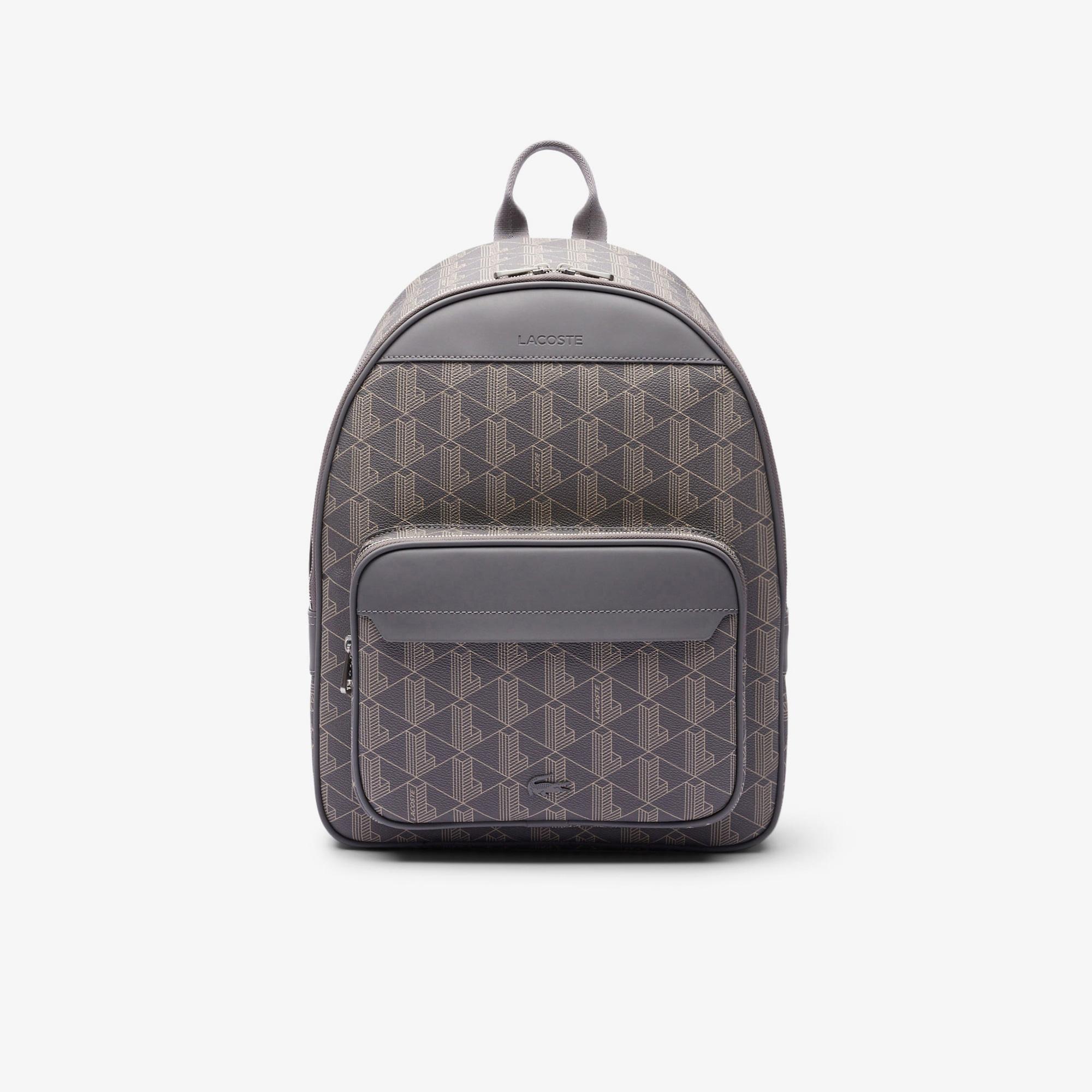 Lacoste The Blend Erkek Monogram Gri Sırt Çantası