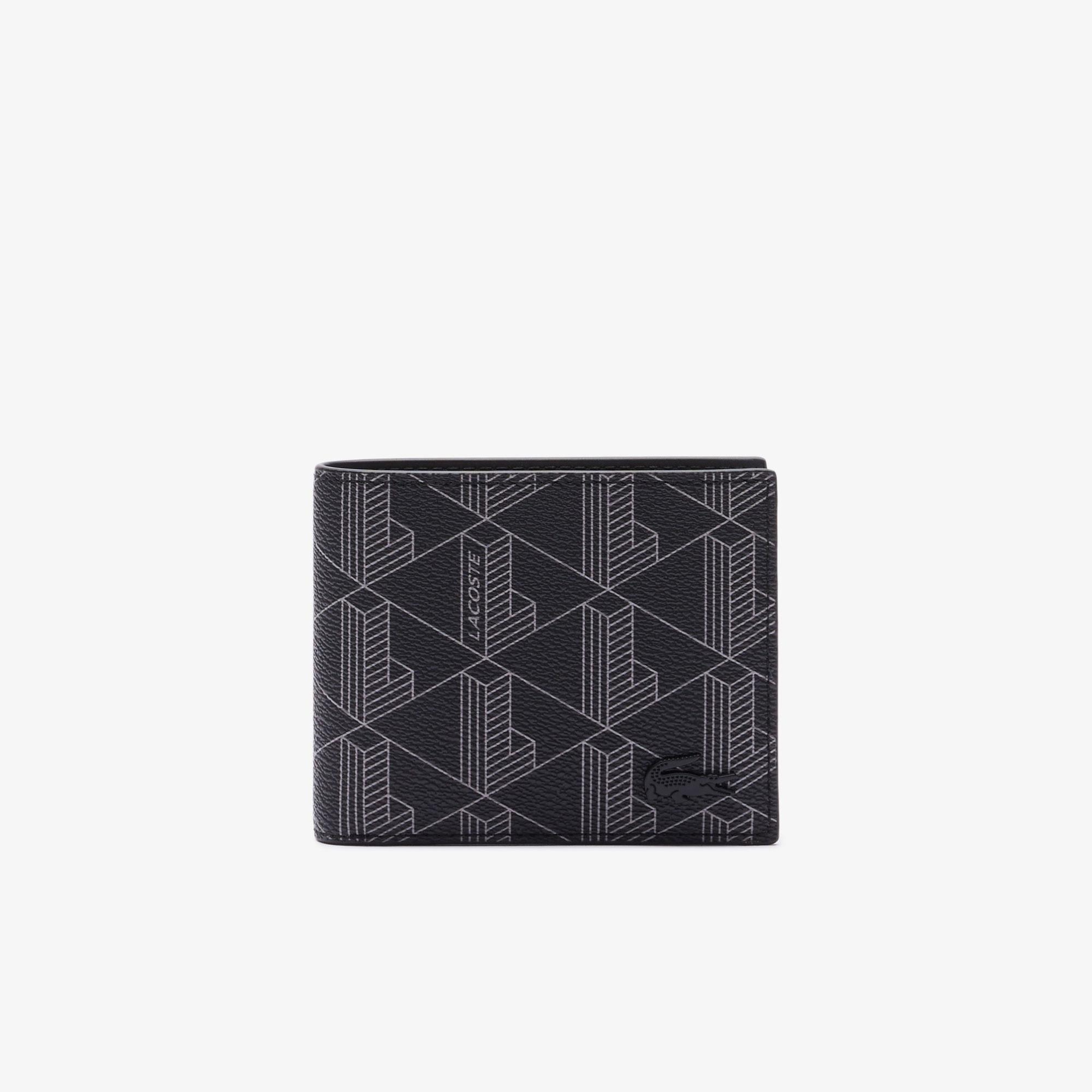 Lacoste The Blend Erkek Monogram Siyah Cüzdan