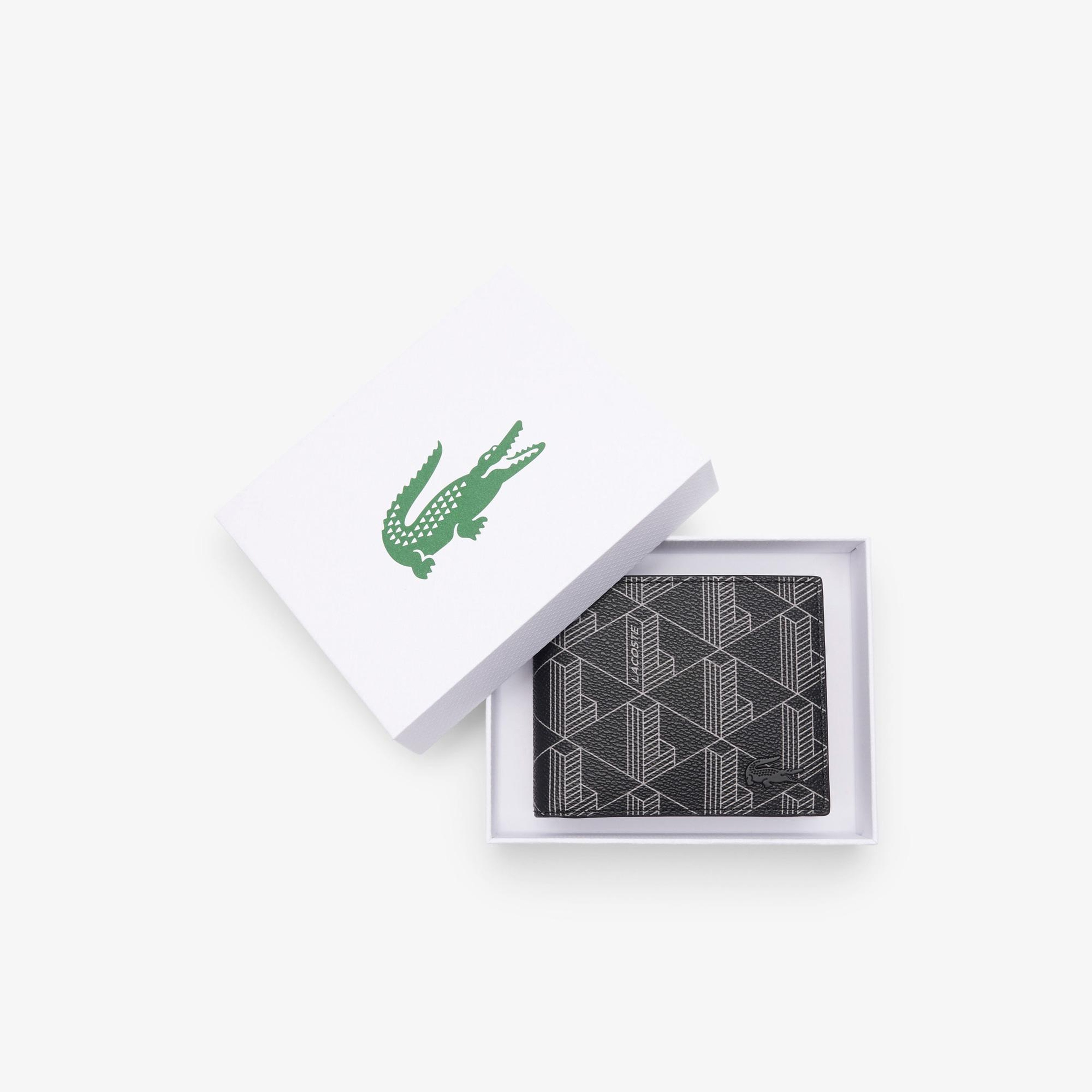Lacoste The Blend Erkek Monogram Siyah Cüzdan