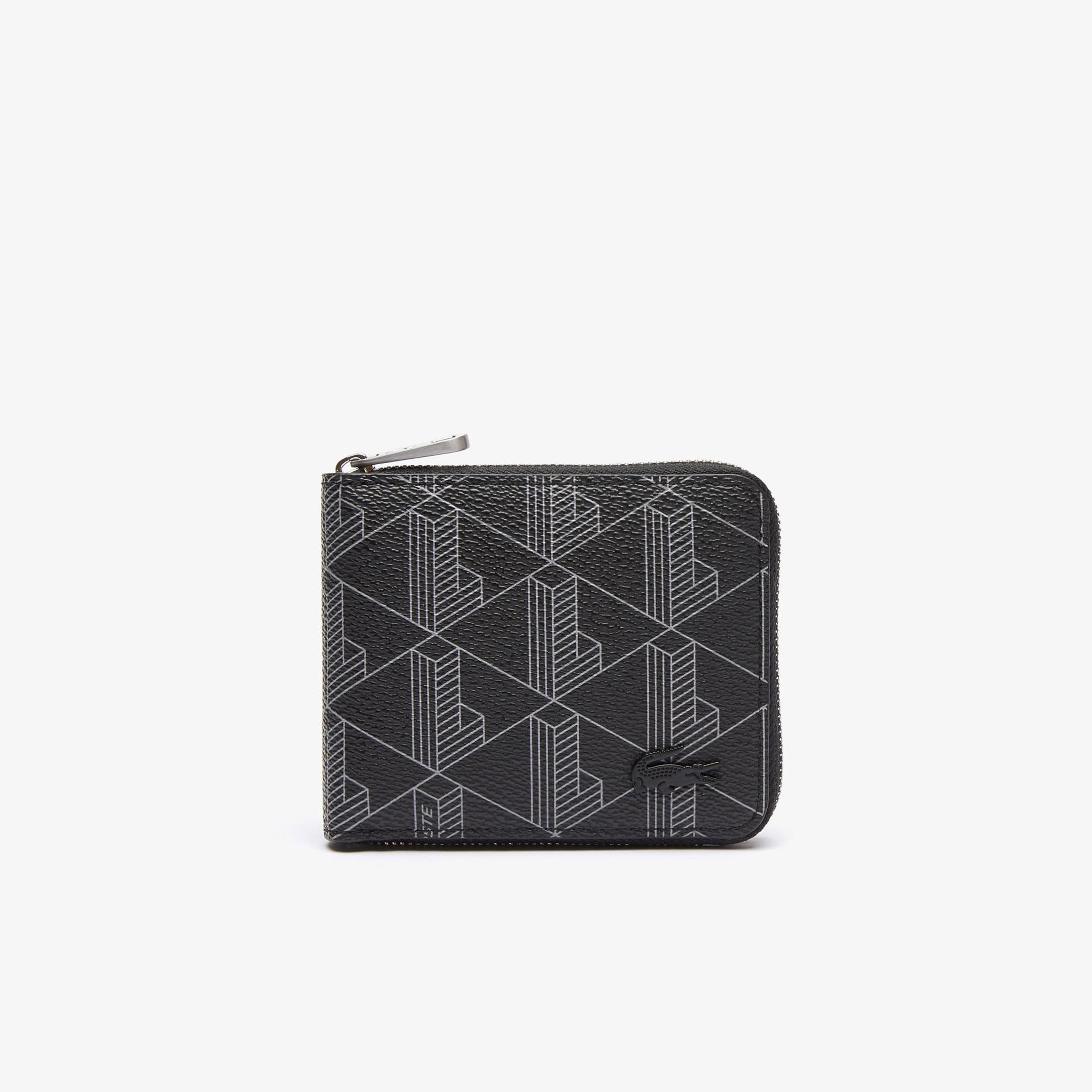 Lacoste The Blend Erkek Monogram Siyah Cüzdan
