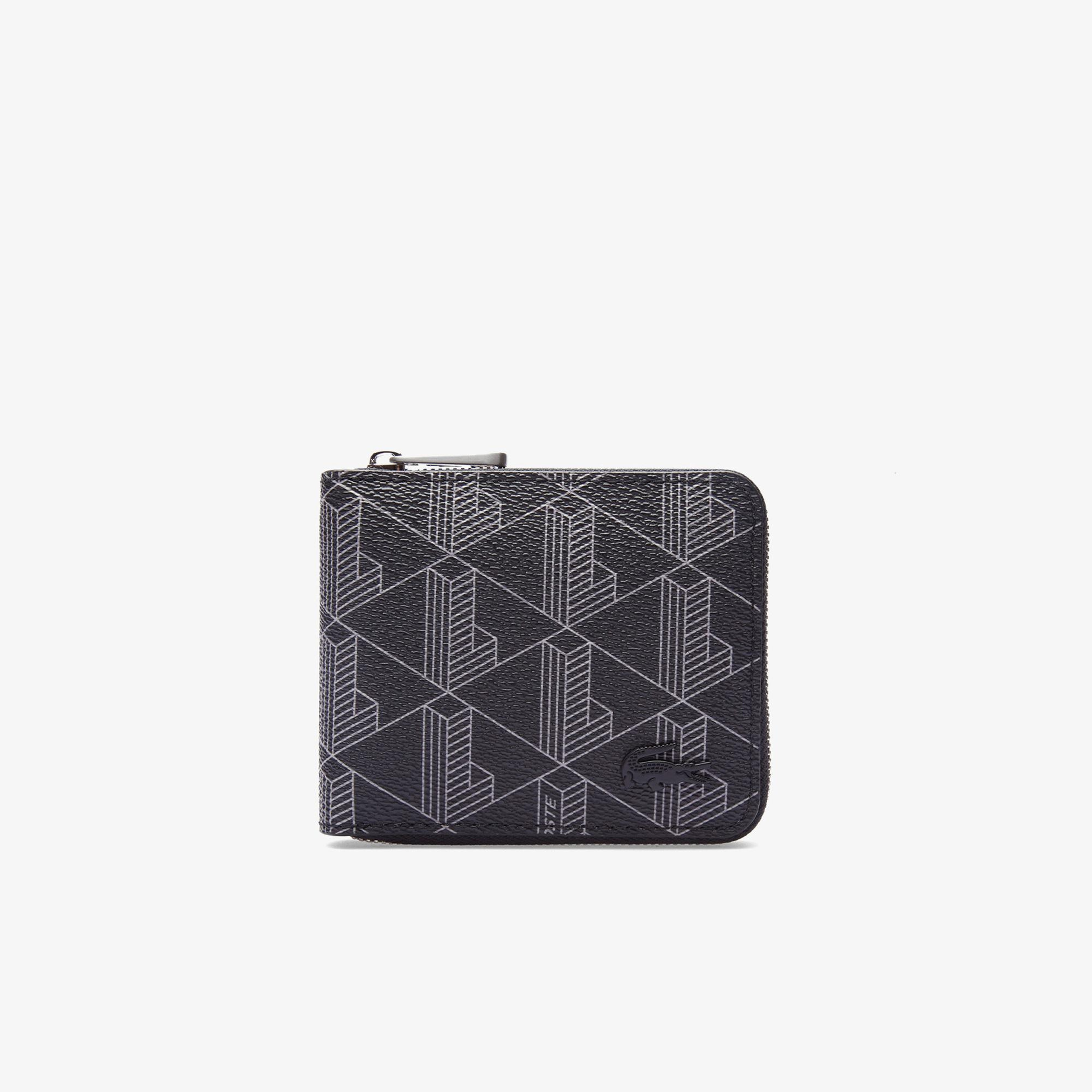 Lacoste The Blend Erkek Monogram Siyah Cüzdan