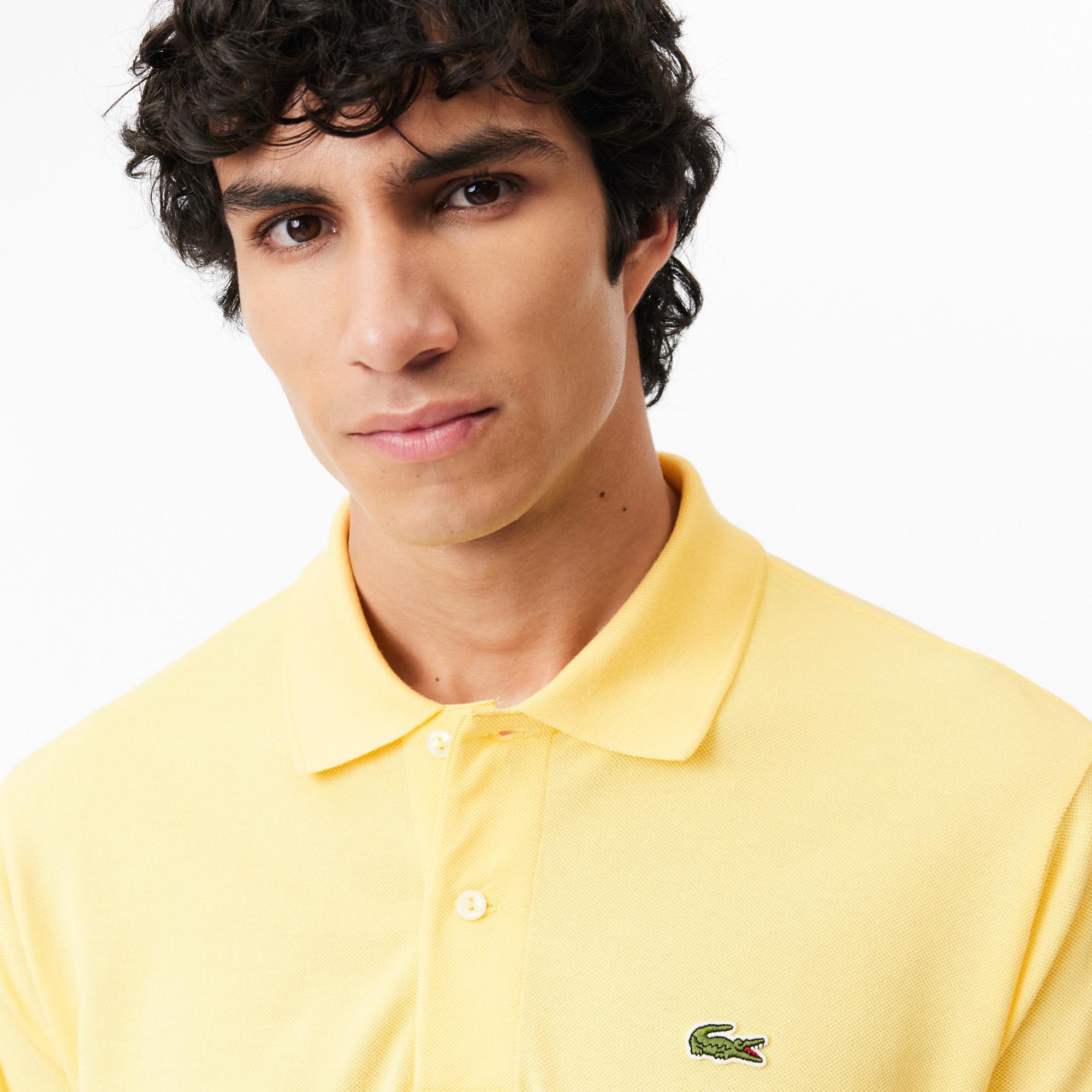 L.12.12 Erkek Classic Fit Sarı Polo