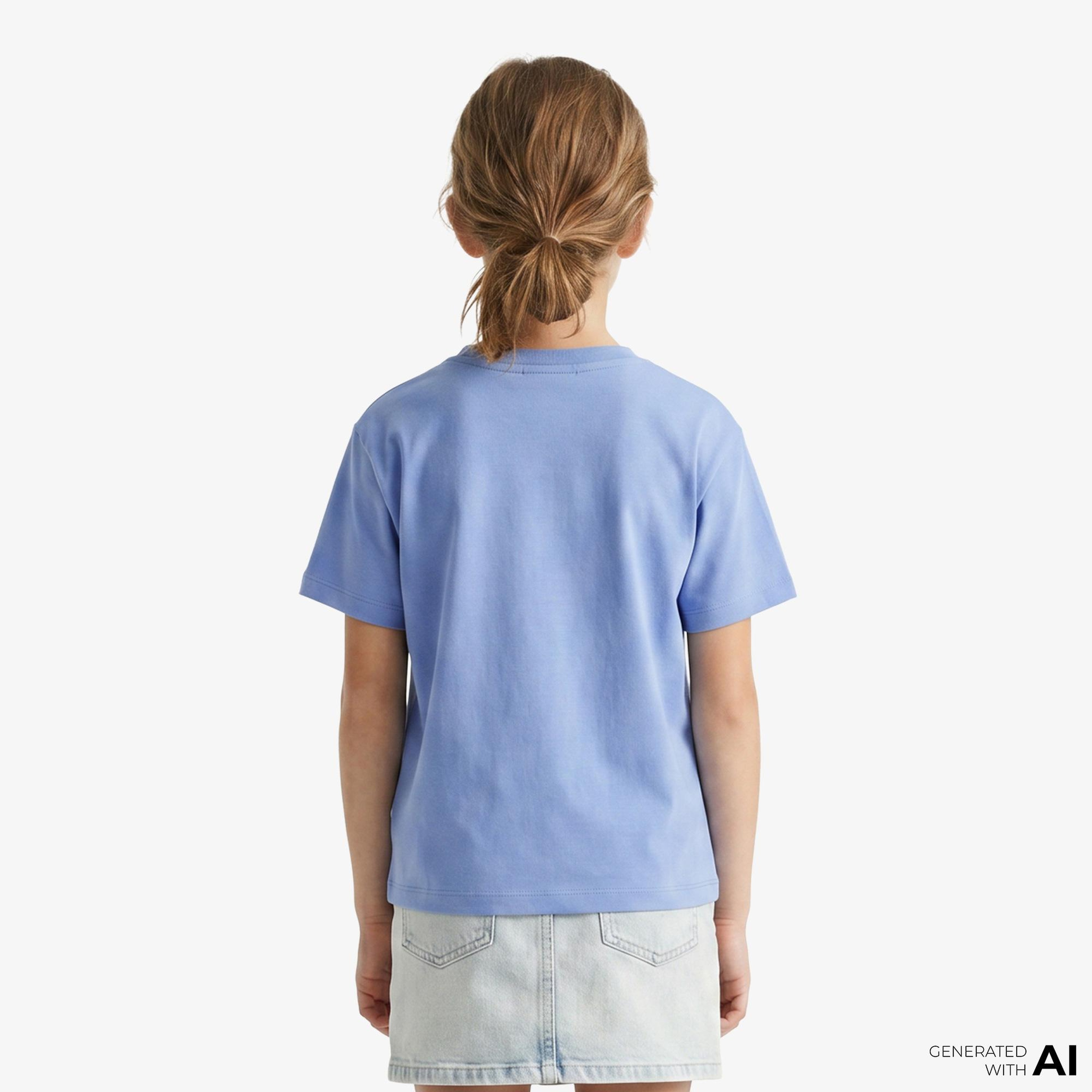 Calvin Klein Varsity Logo Çocuk Mavi T-Shirt
