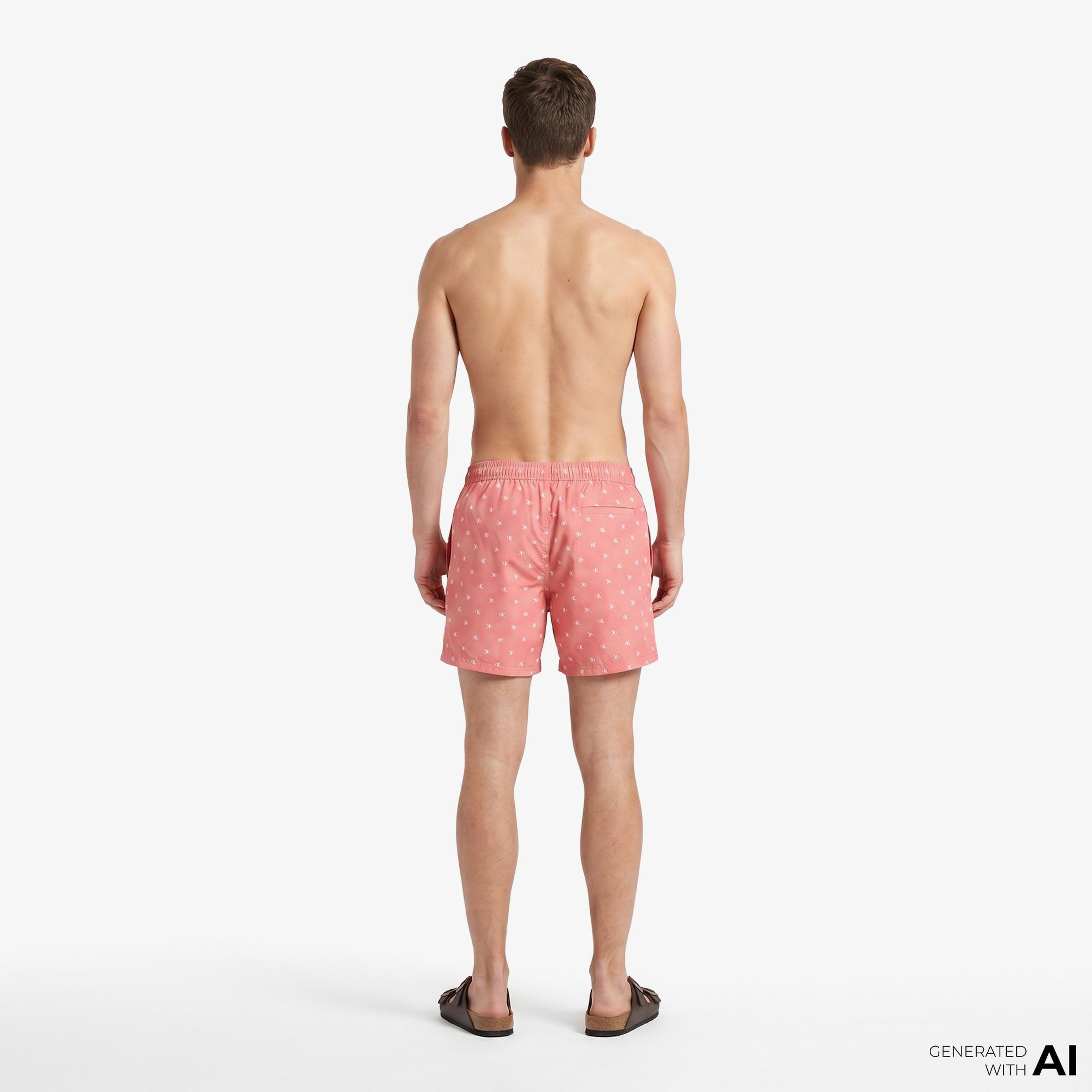 Calvin Klein Medium Drawstring Covered Erkek Turuncu Deniz Şortu