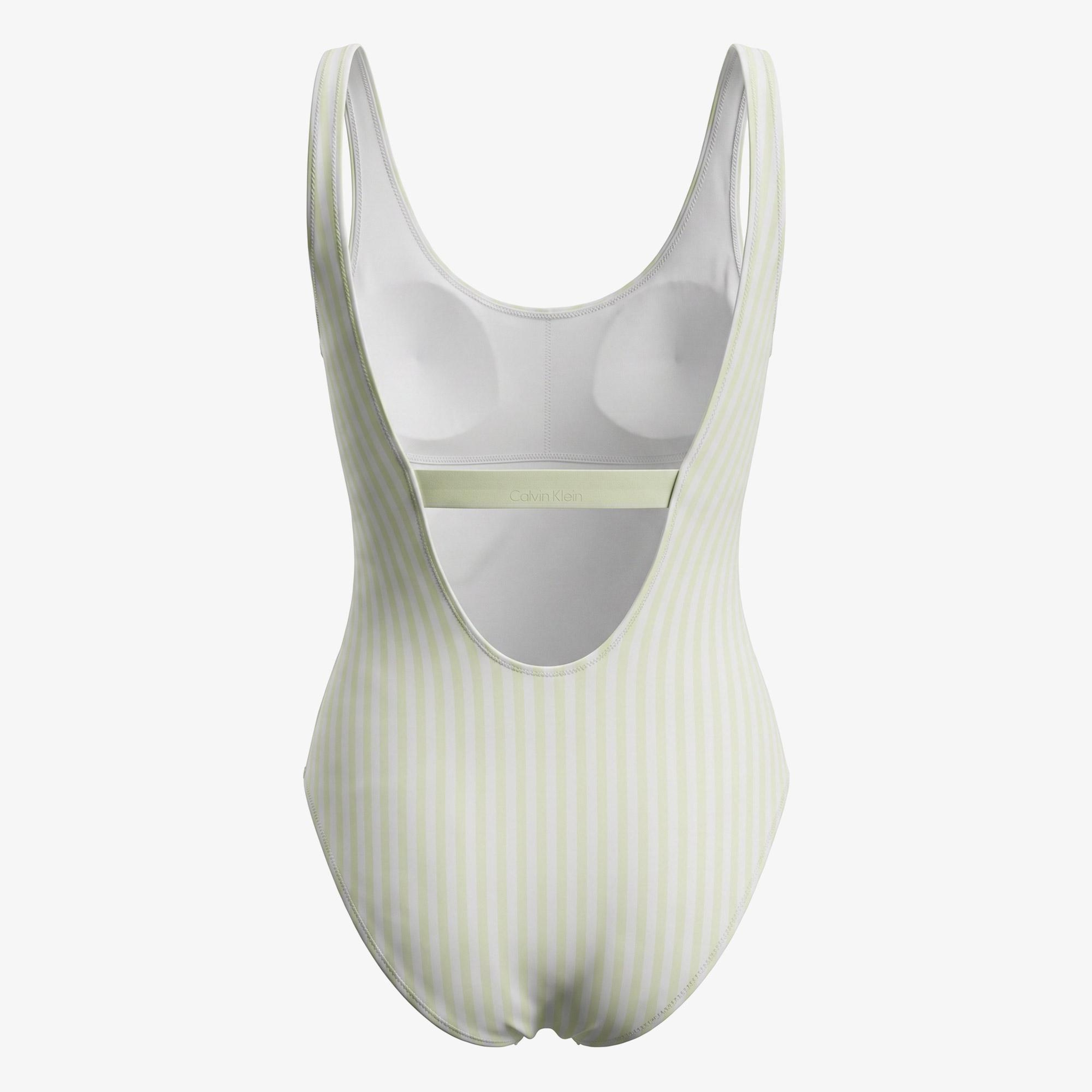 Calvin Klein Scoop Back One Piece Kadın Yeşil Mayo