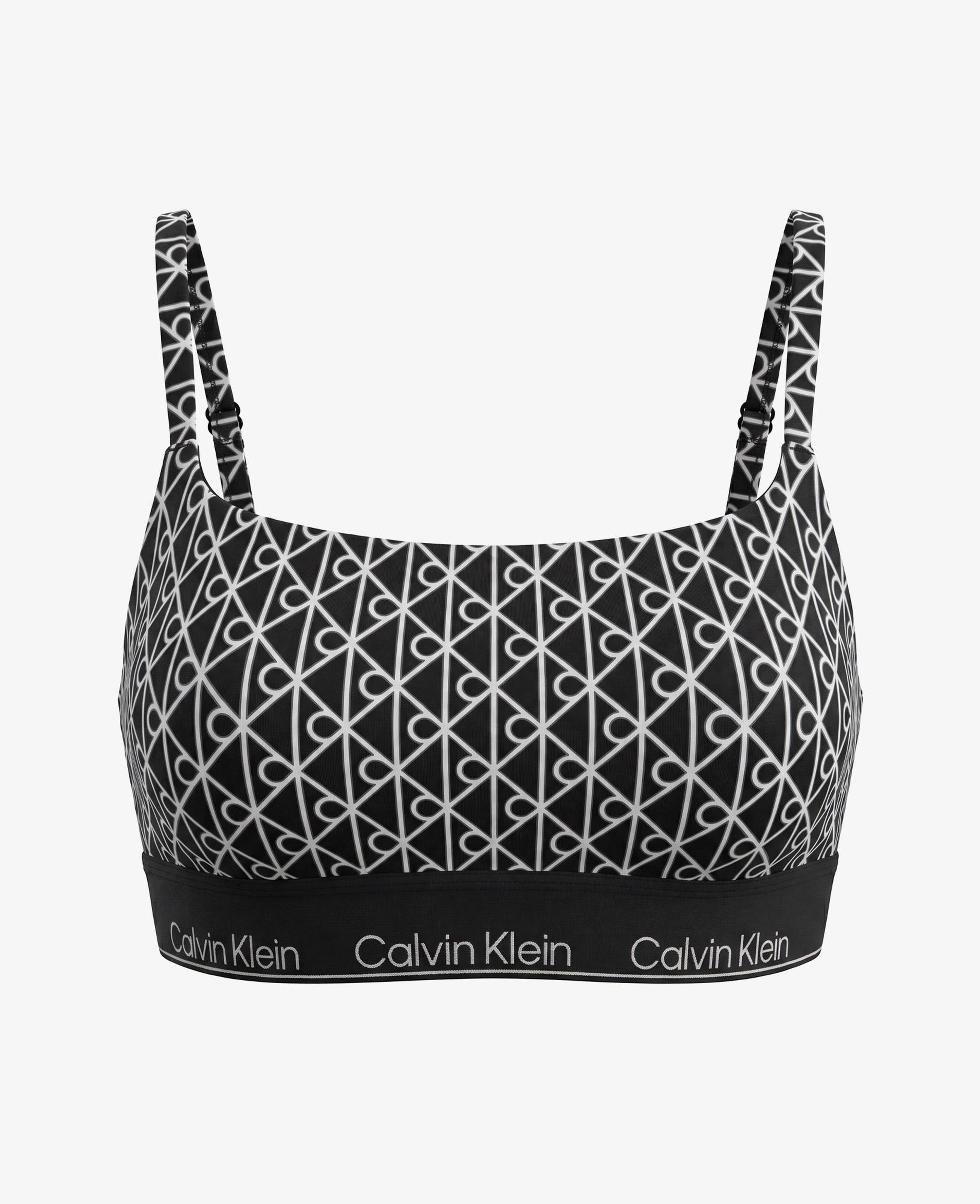 Calvin Klein Square Neck Spor Sütyenilette Kadın Siyah Bikini Üstü