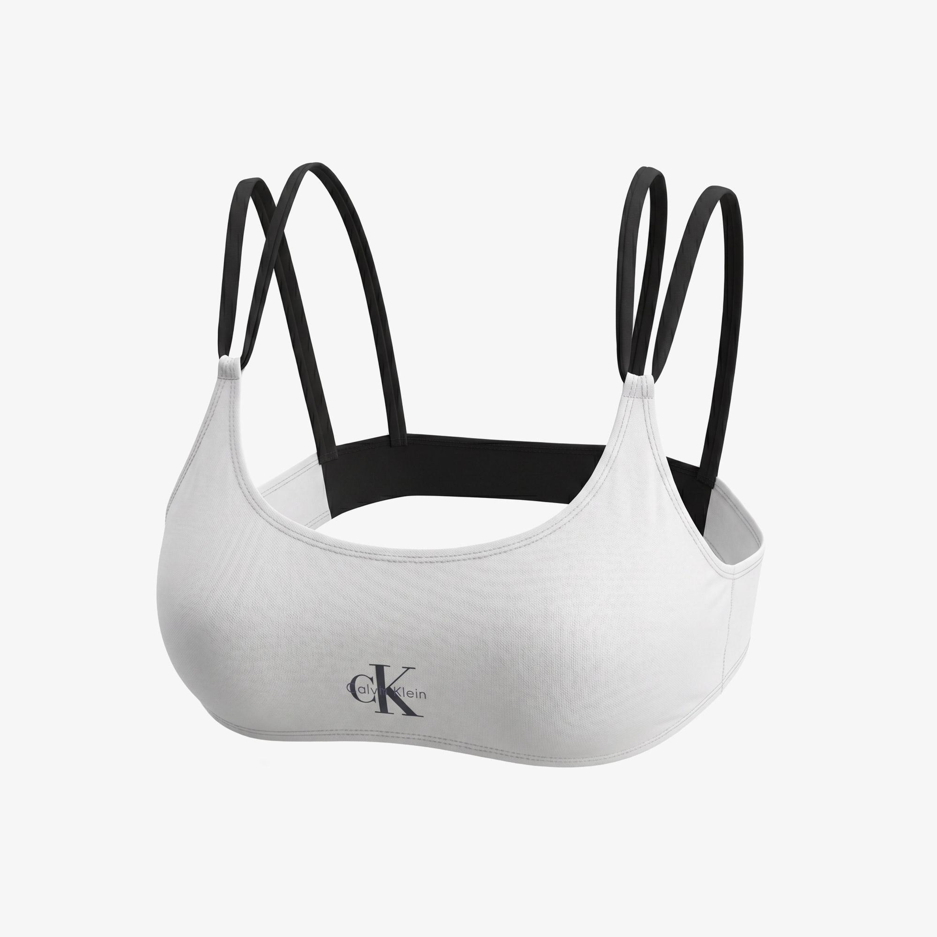 Calvin Klein Spor Sütyenilette Kadın Beyaz Bikini Üstü