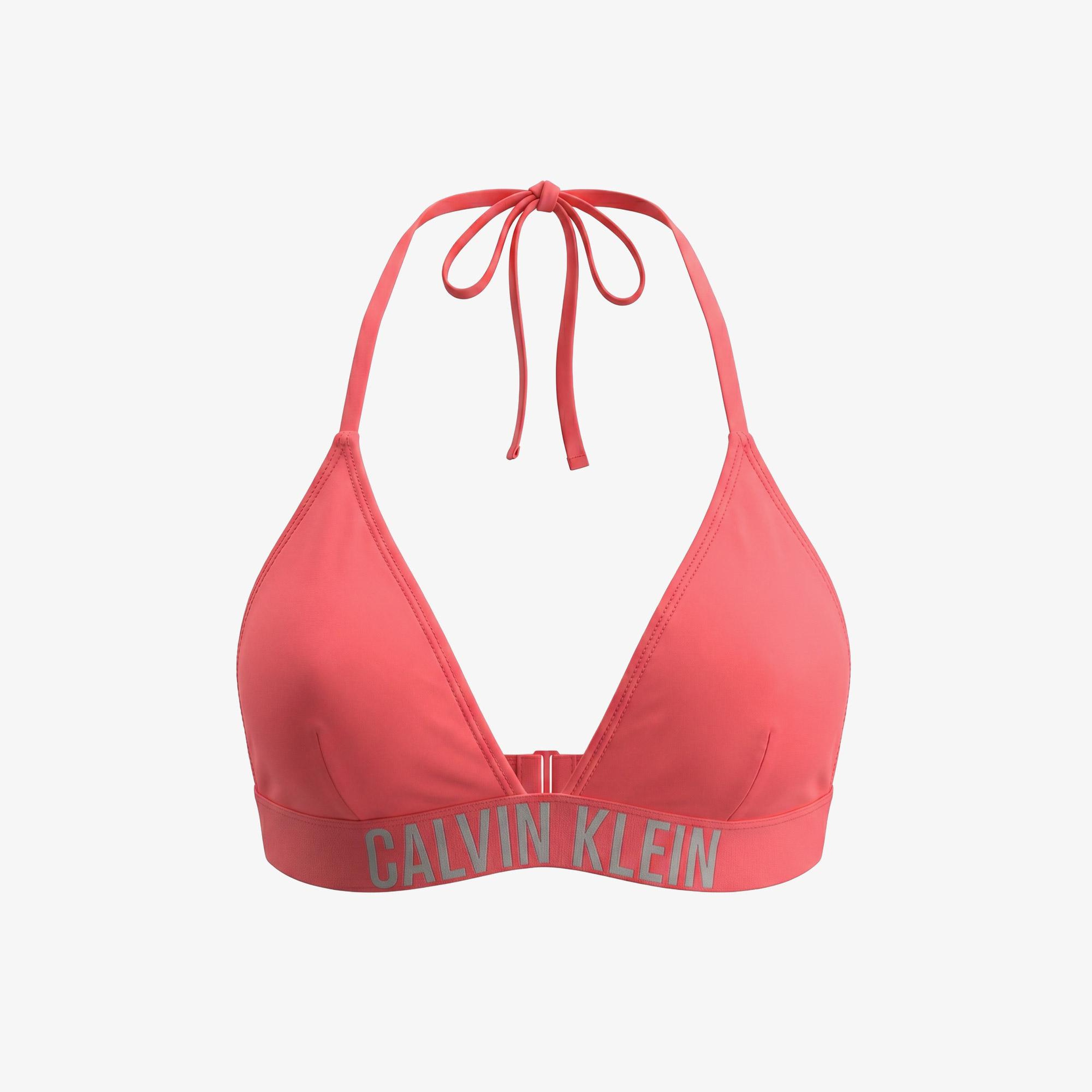 Calvin Klein Halter Triangle Kadın Pembe Bikini Üstü