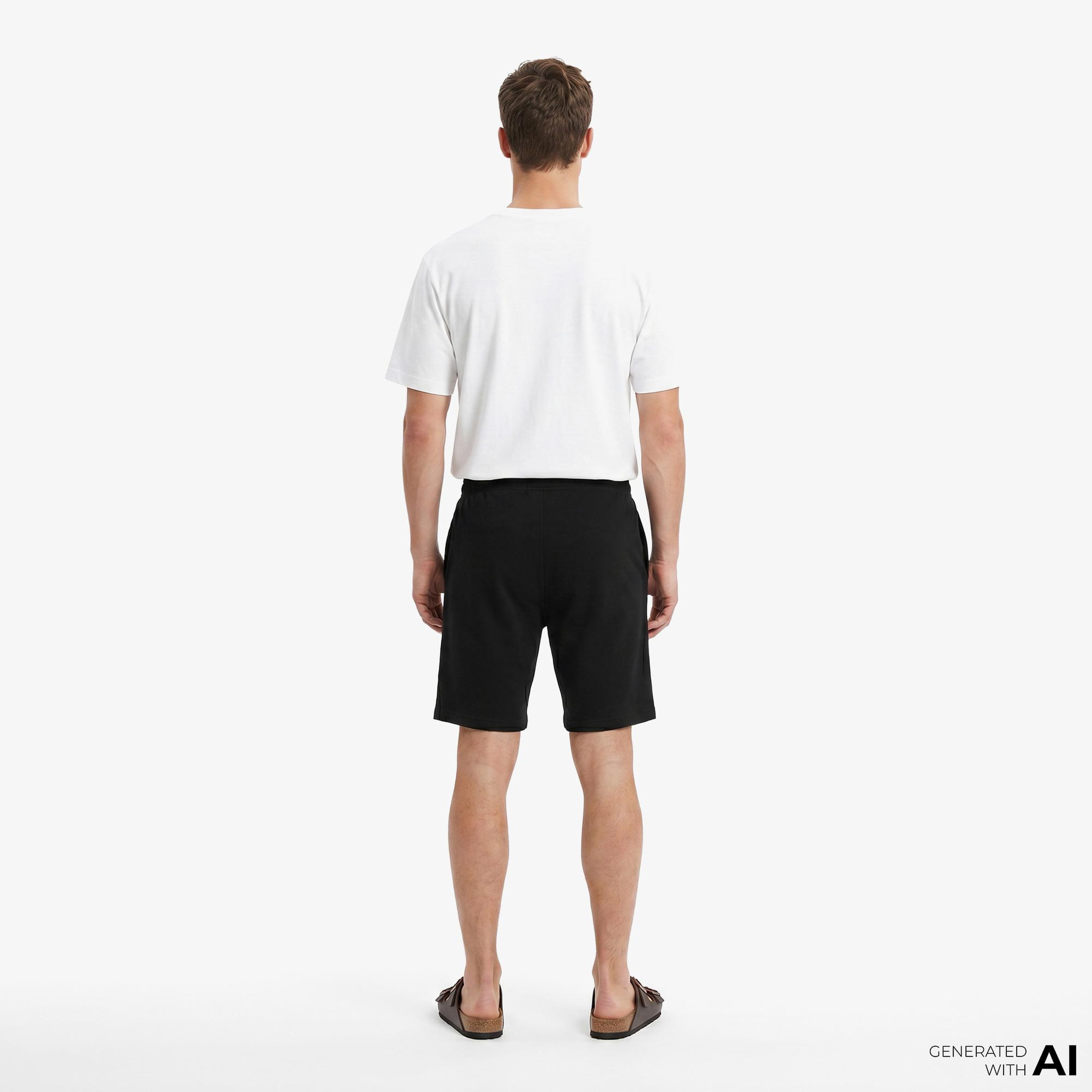 Calvin Klein Monogram Sleep Short Erkek Siyah Üst Pijama