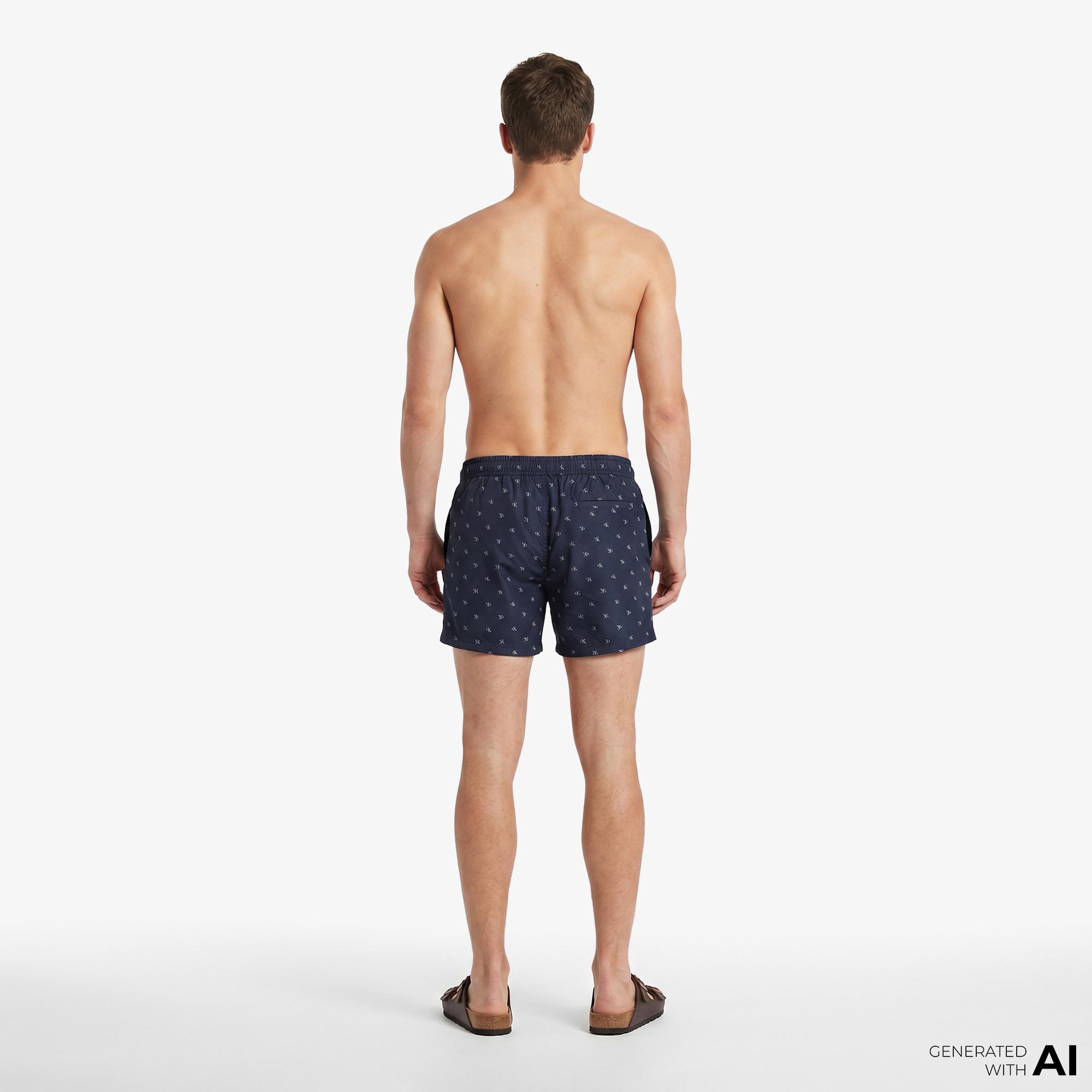 Calvin Klein Short Drawstring Covered Erkek Mavi Deniz Şortu