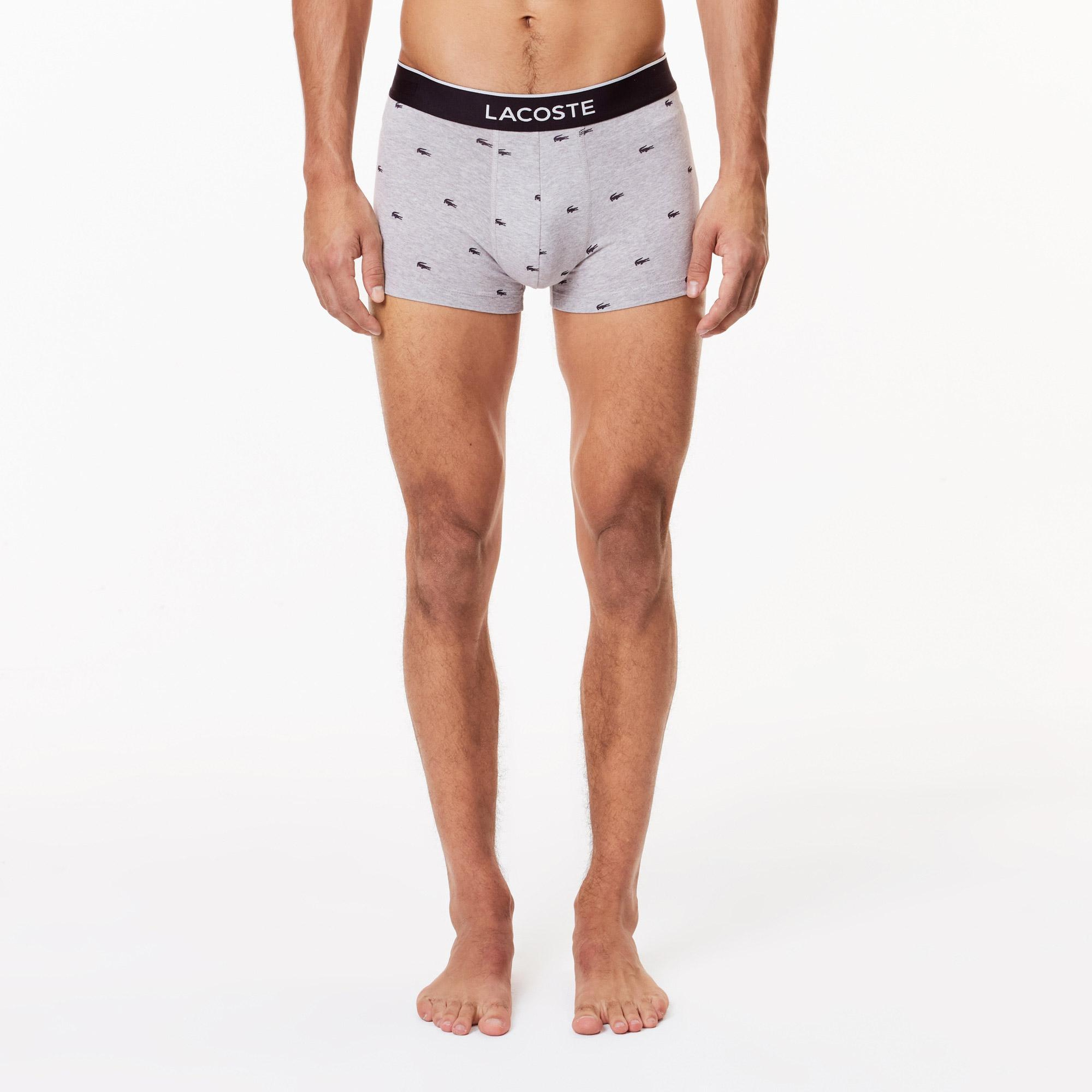Lacoste Erkek 3'lü Gri Boxer
