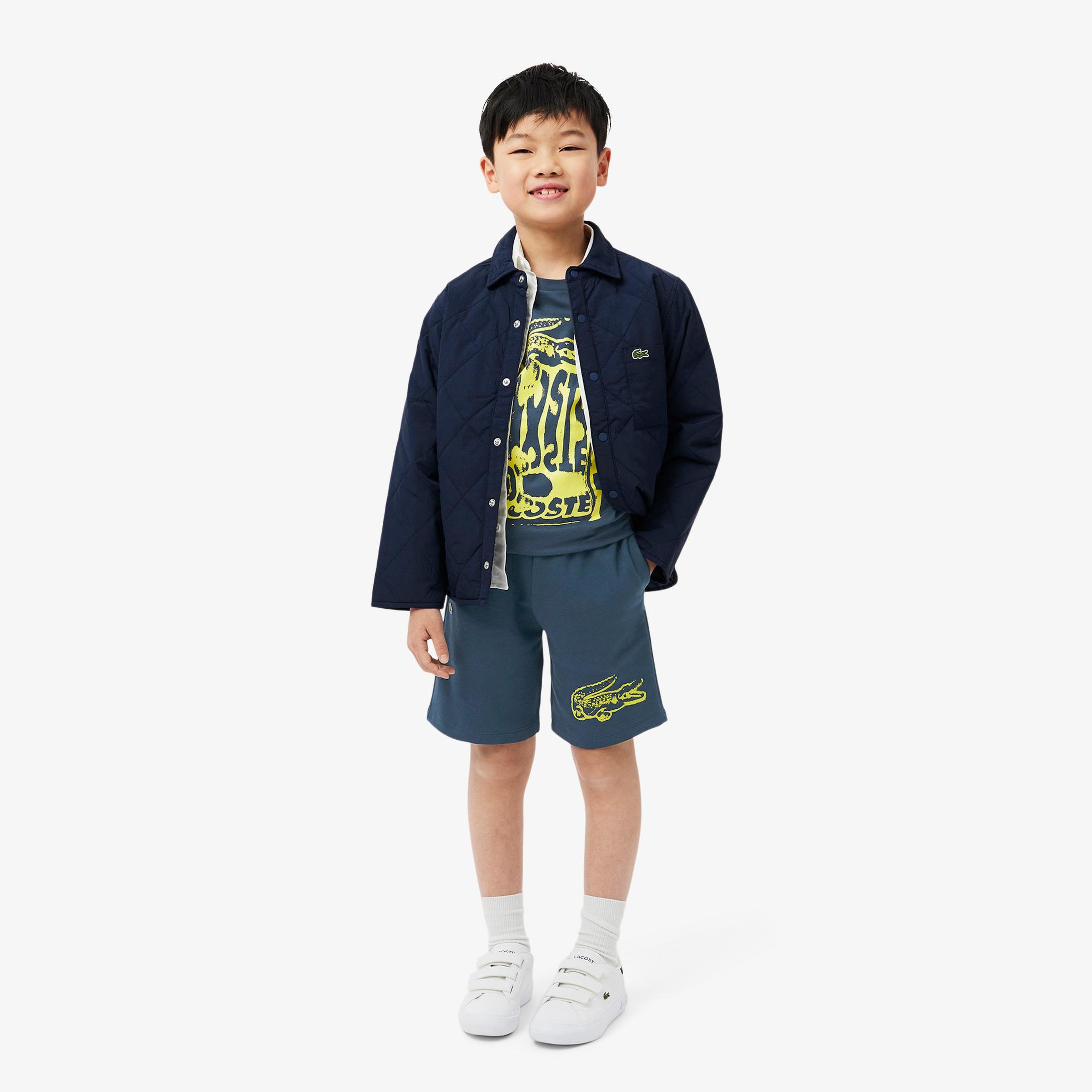 Lacoste Erkek Çocuk Baskılı Lacivert Şort