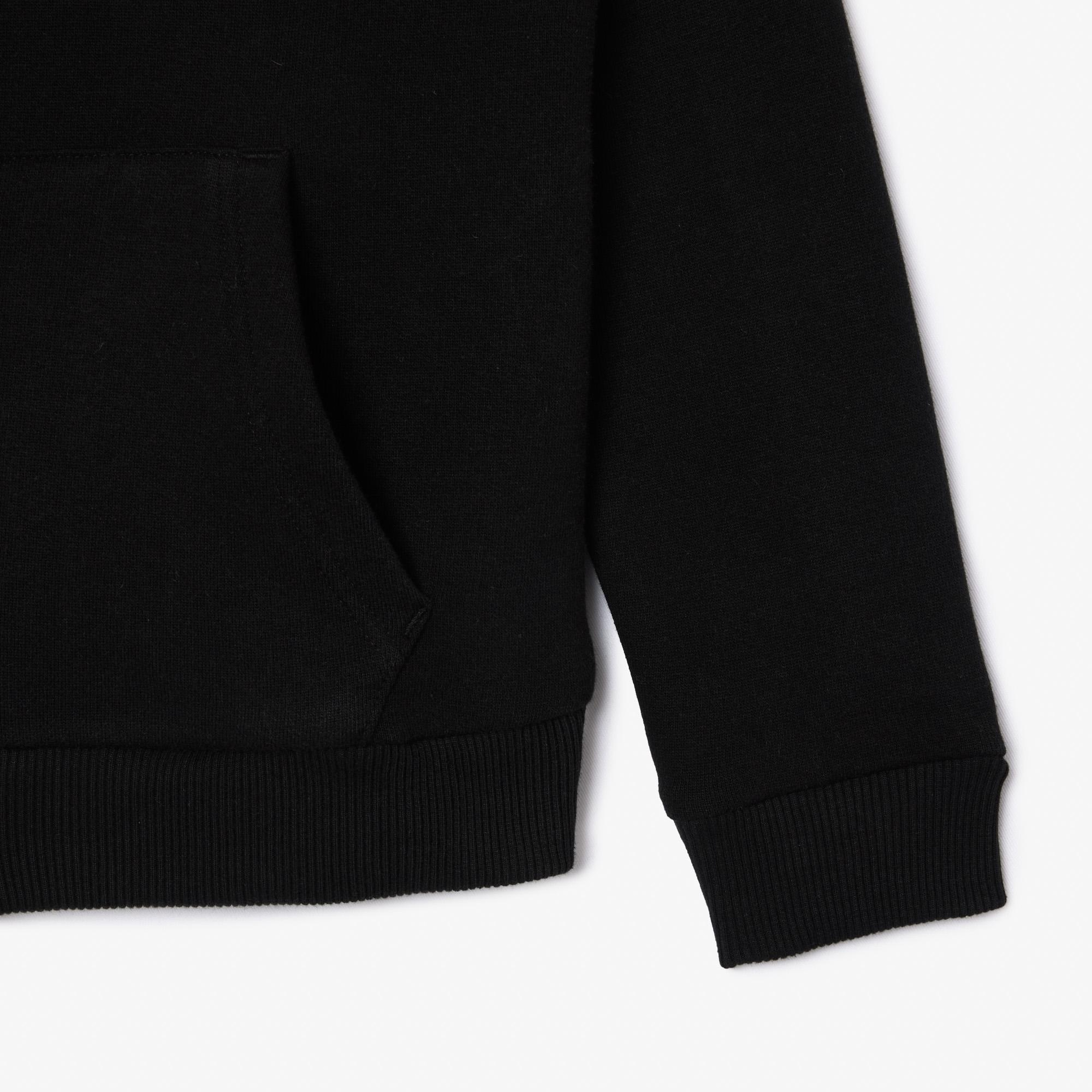 Lacoste Çocuk Kapüşonlu Siyah Sweatshirt