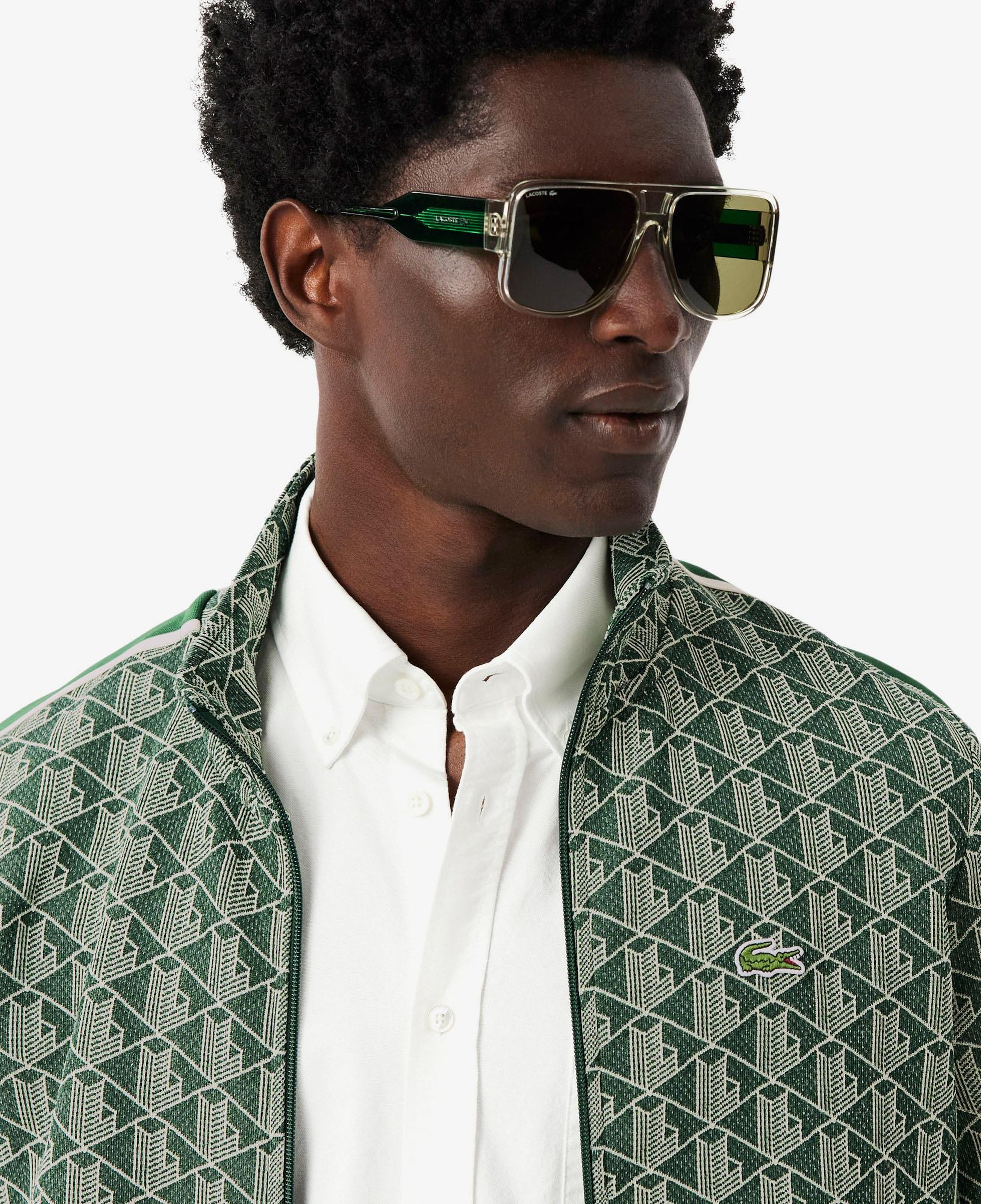 Lacoste Erkek Regular Fit Dik Yaka Monogram Yeşil Sweatshirt