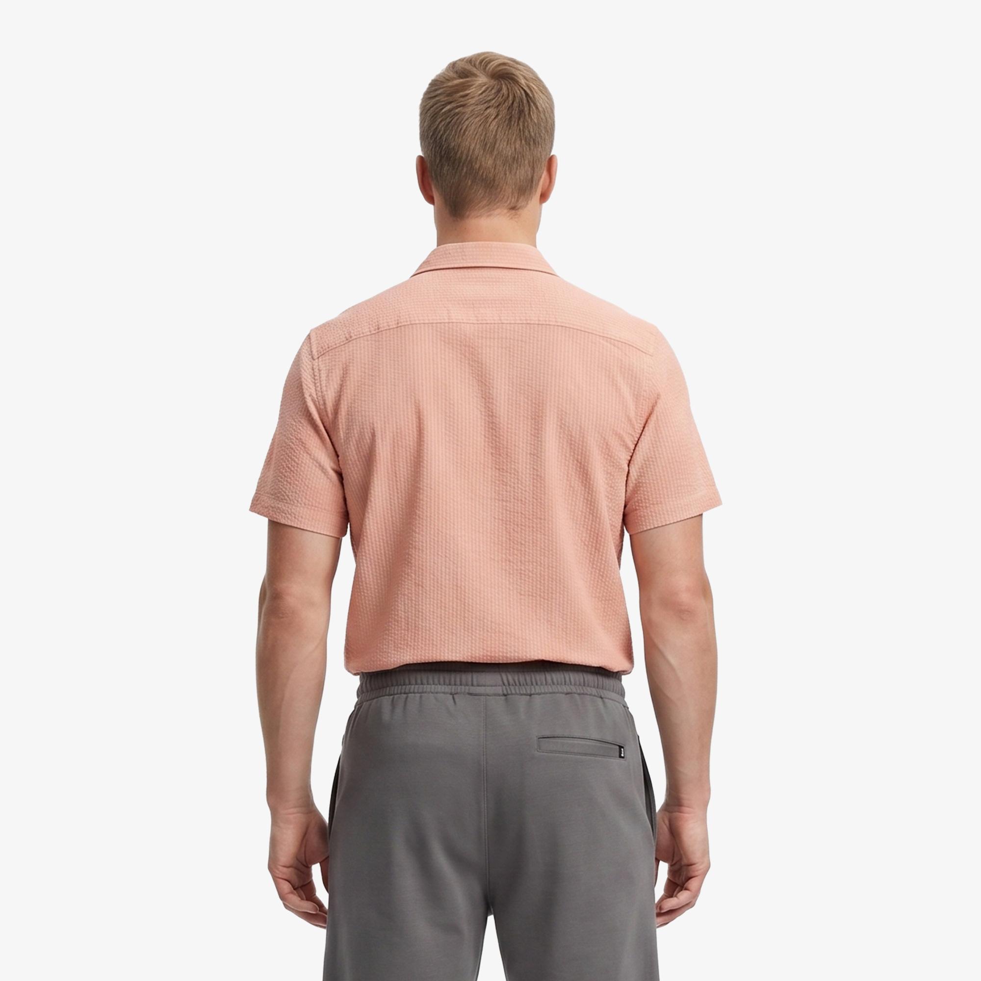 Nautica Erkek Bej Regular Fit Kısa Kollu Gömlek