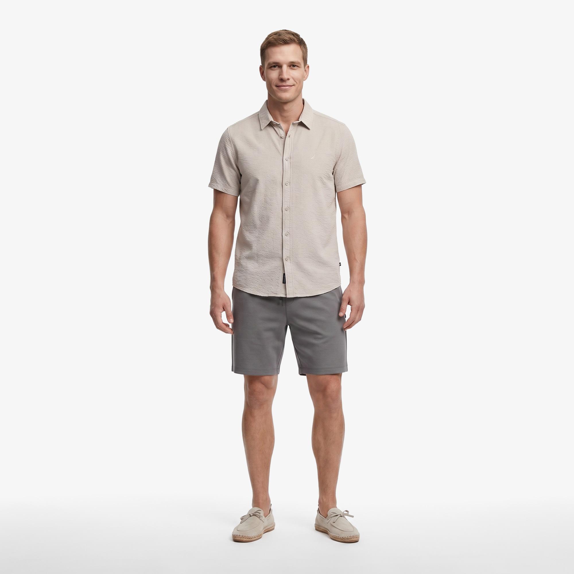 Nautica Erkek Gri Regular Fit Kısa Kollu Gömlek