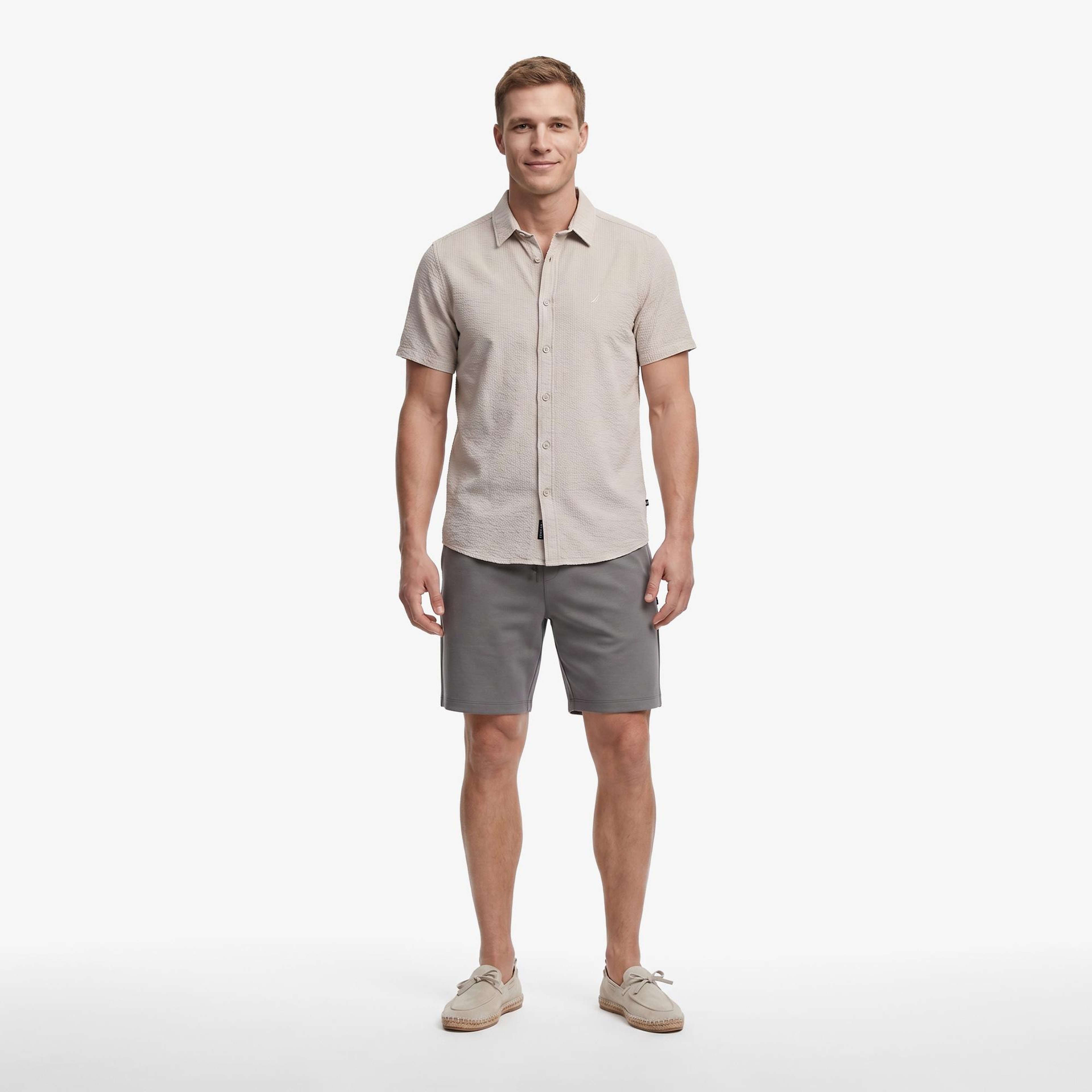Nautica Erkek Gri Regular Fit Kısa Kollu Gömlek