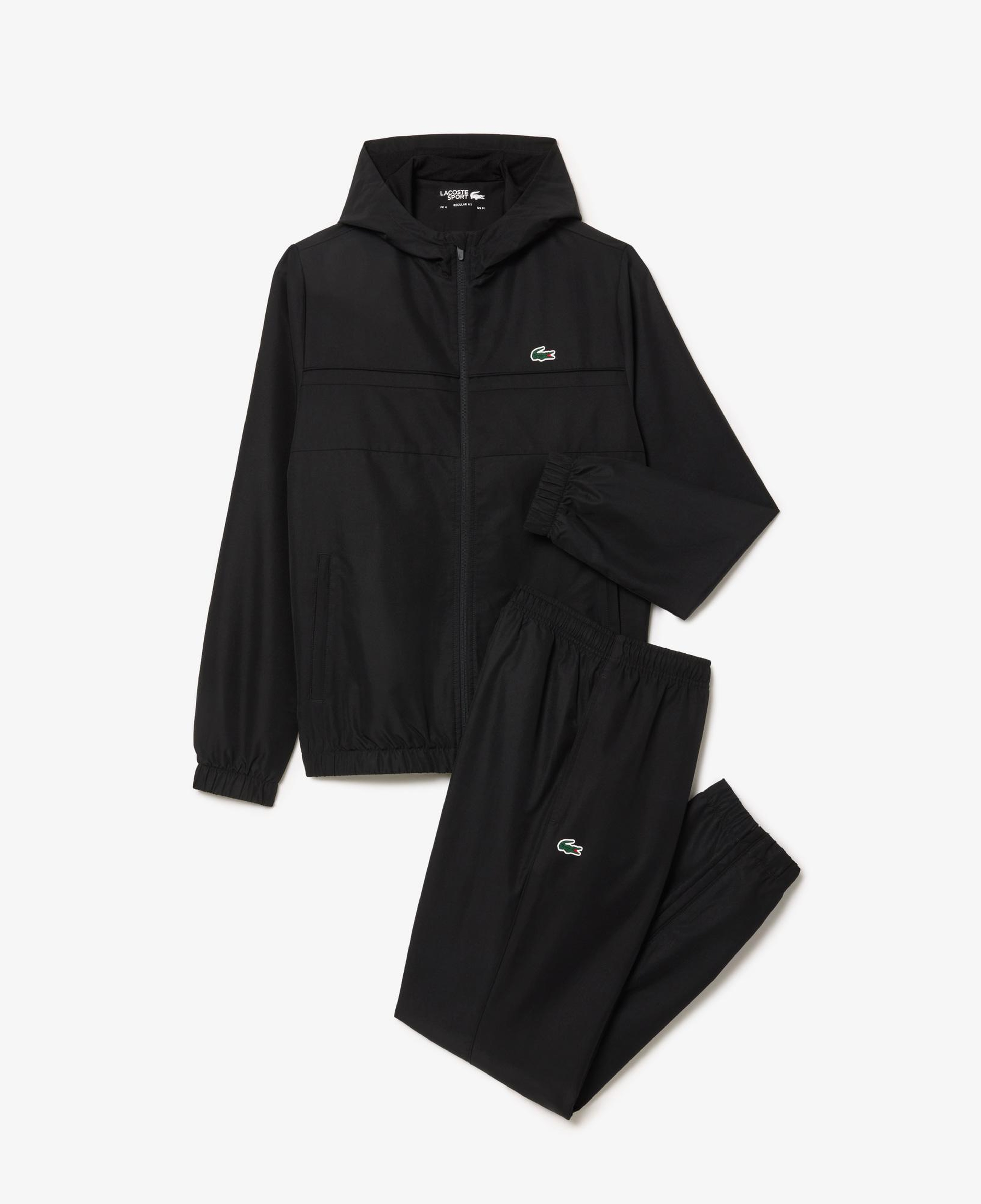 Lacoste Erkek Regular Fit Kapüşonlu Siyah Eşofman Takımı