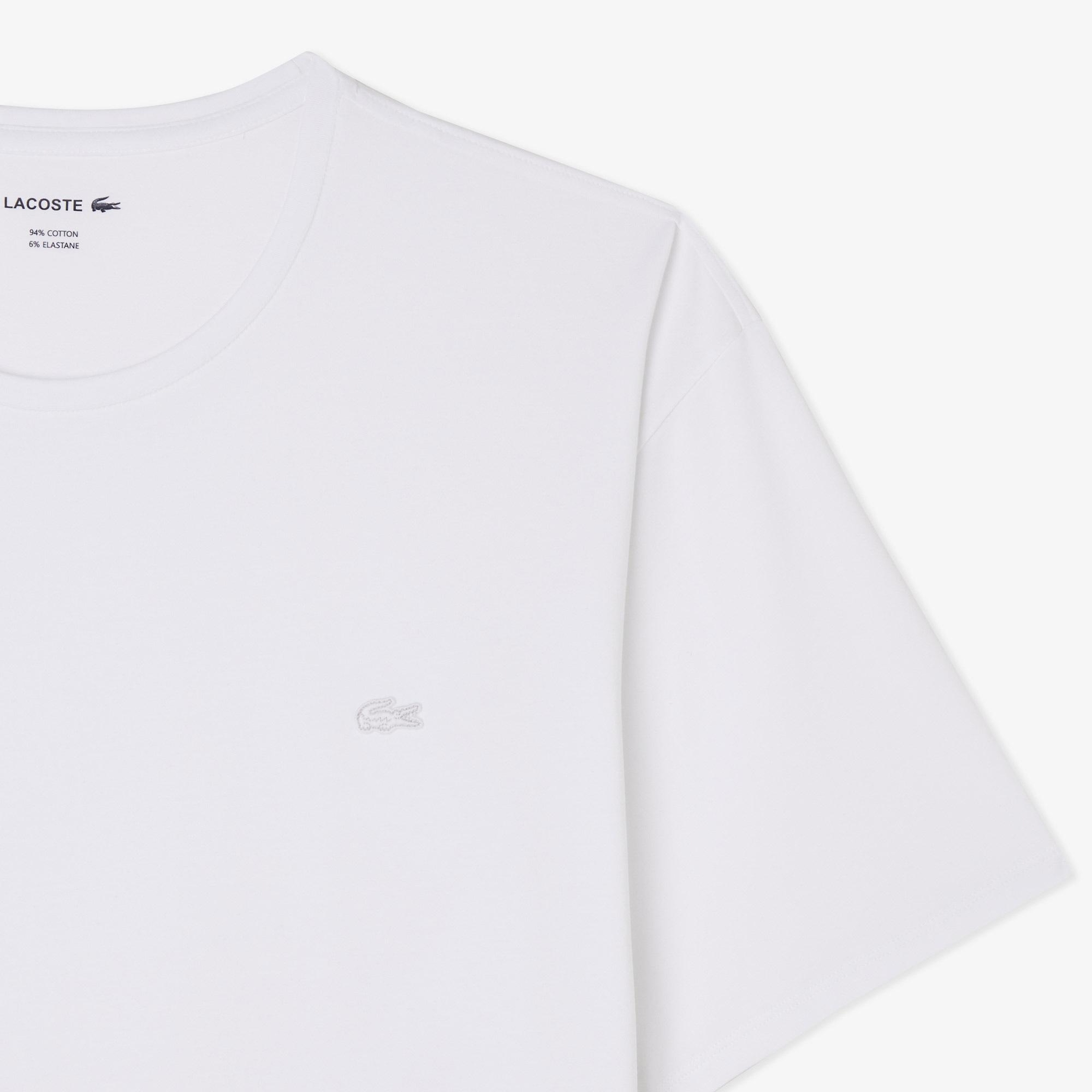 Lacoste Erkek Slim Fit Bisiklet Yaka Beyaz T-Shirt