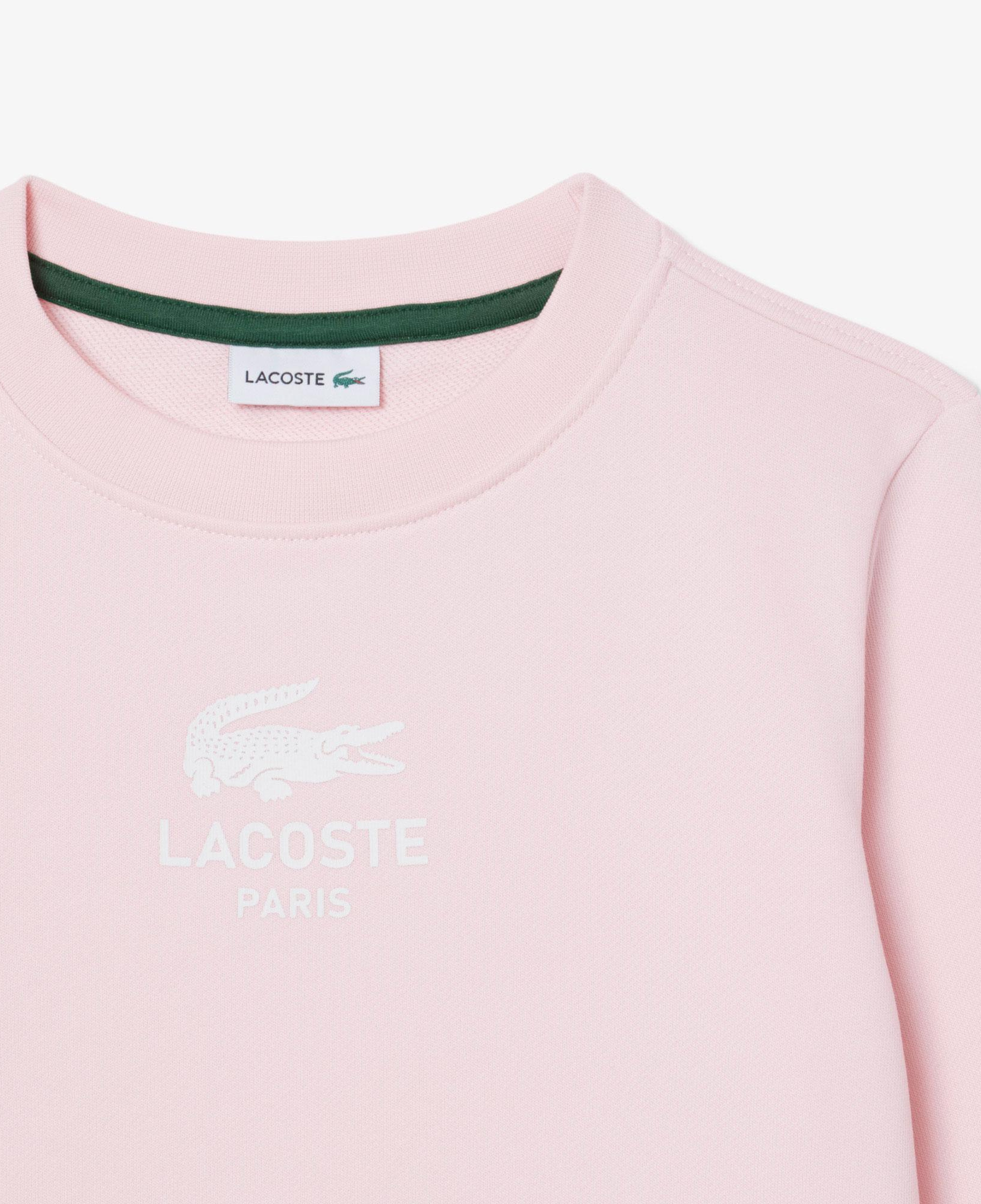 Lacoste Çocuk Bisiklet Yaka Açık Pembe Sweatshirt