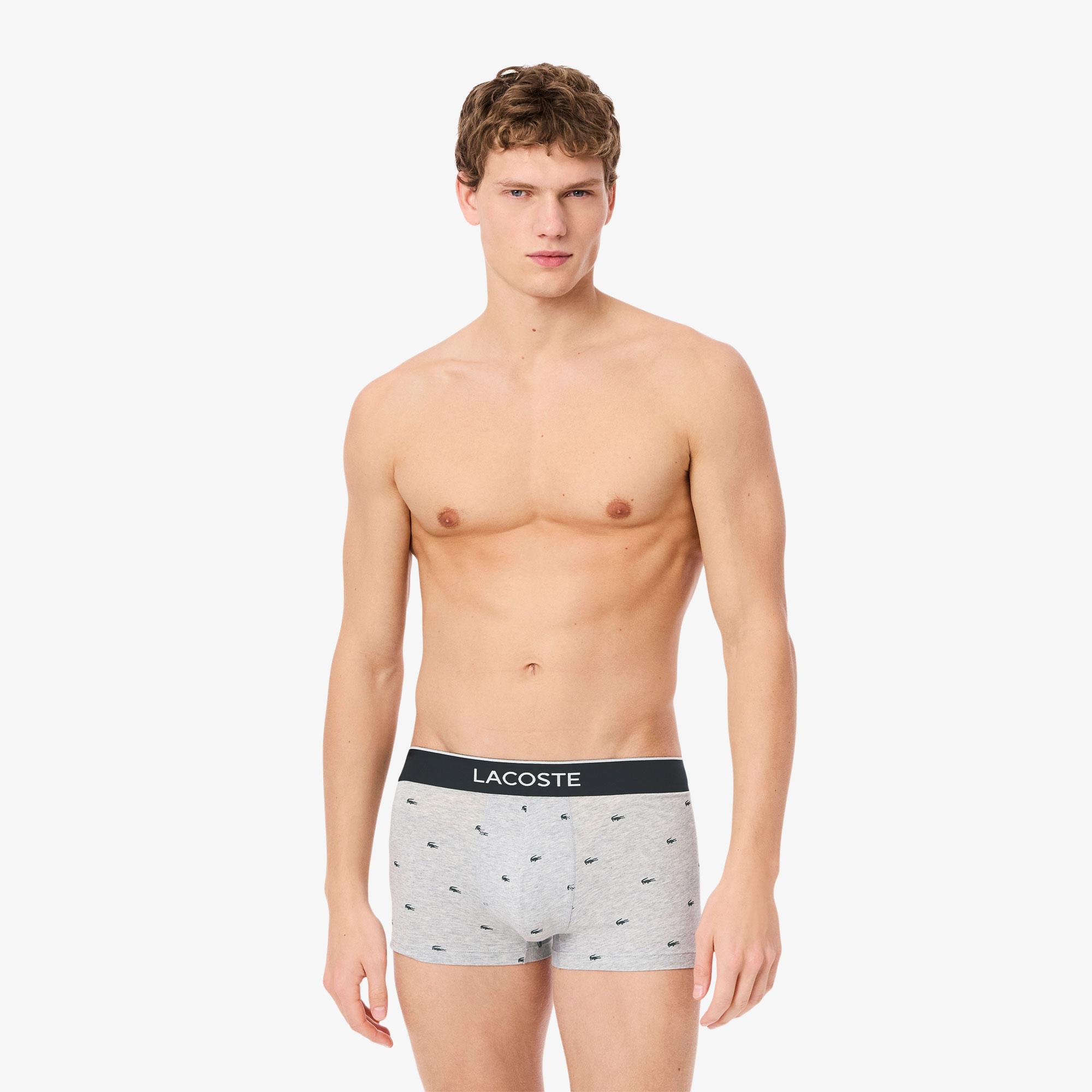 Lacoste Erkek Desenli 3'lü Renkli Boxer