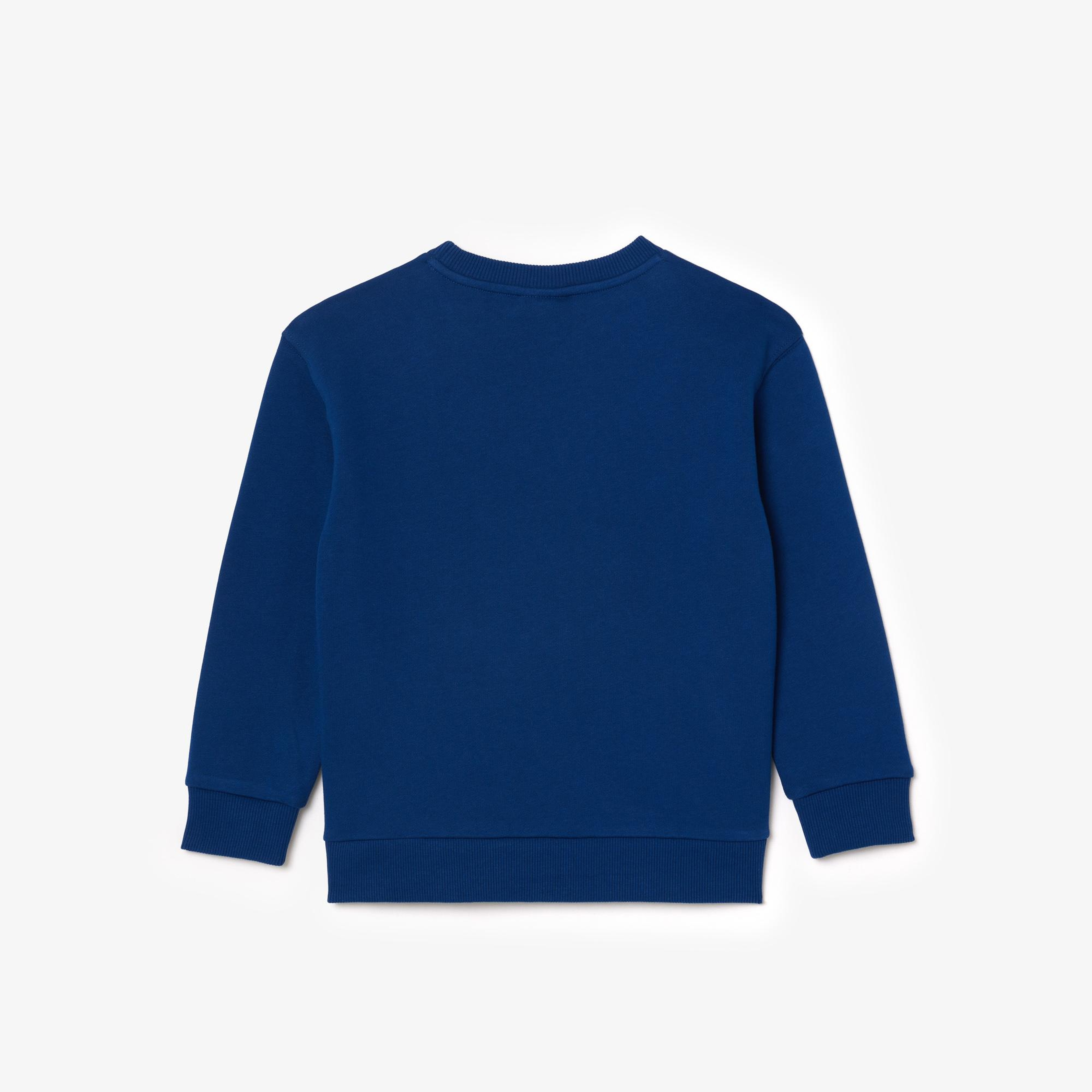 Lacoste Çocuk Bisiket Yaka Baskılı Lacivert Sweatshirt