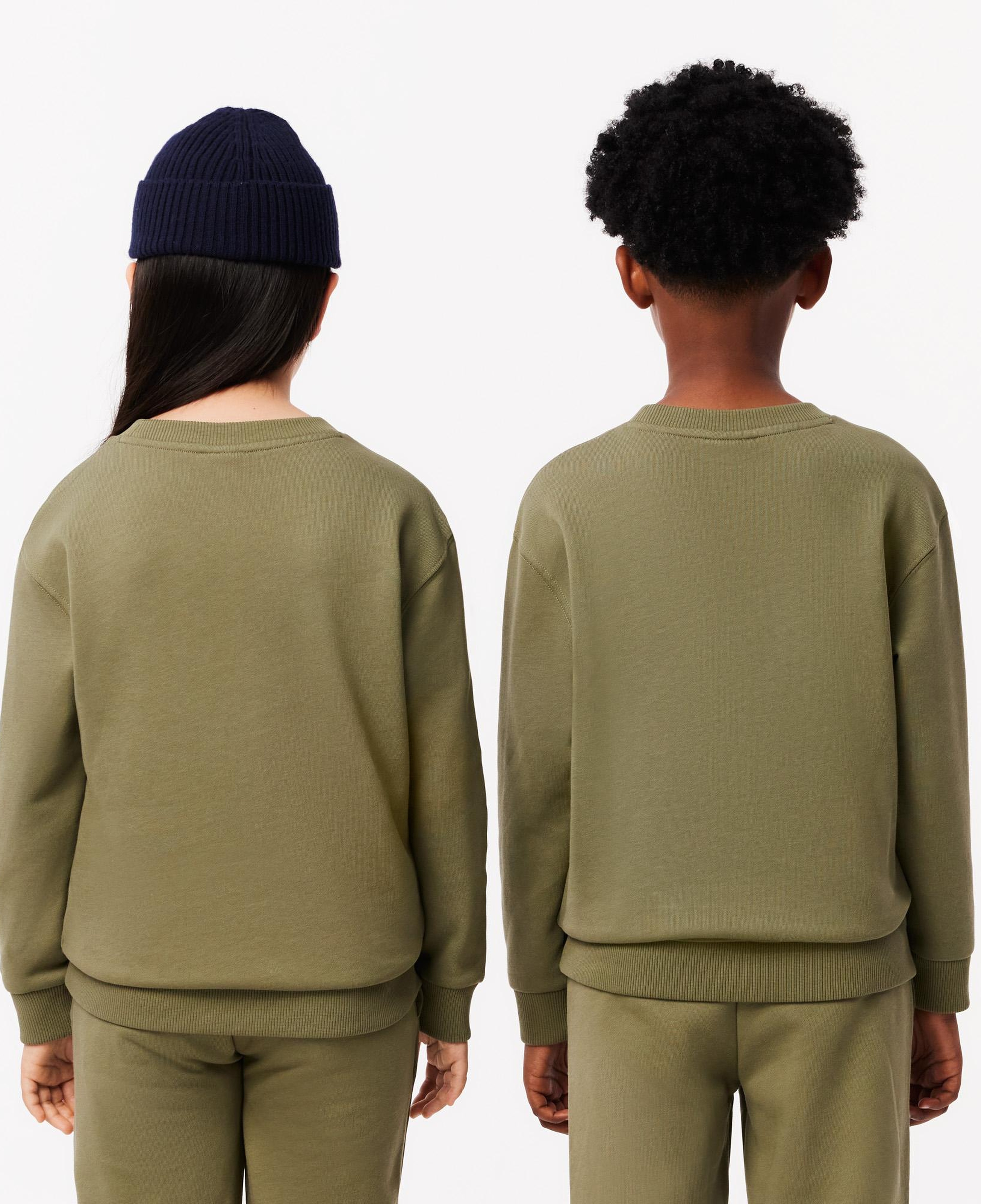 Lacoste Çocuk Bisiklet Yaka Baskılı Haki Sweatshirt