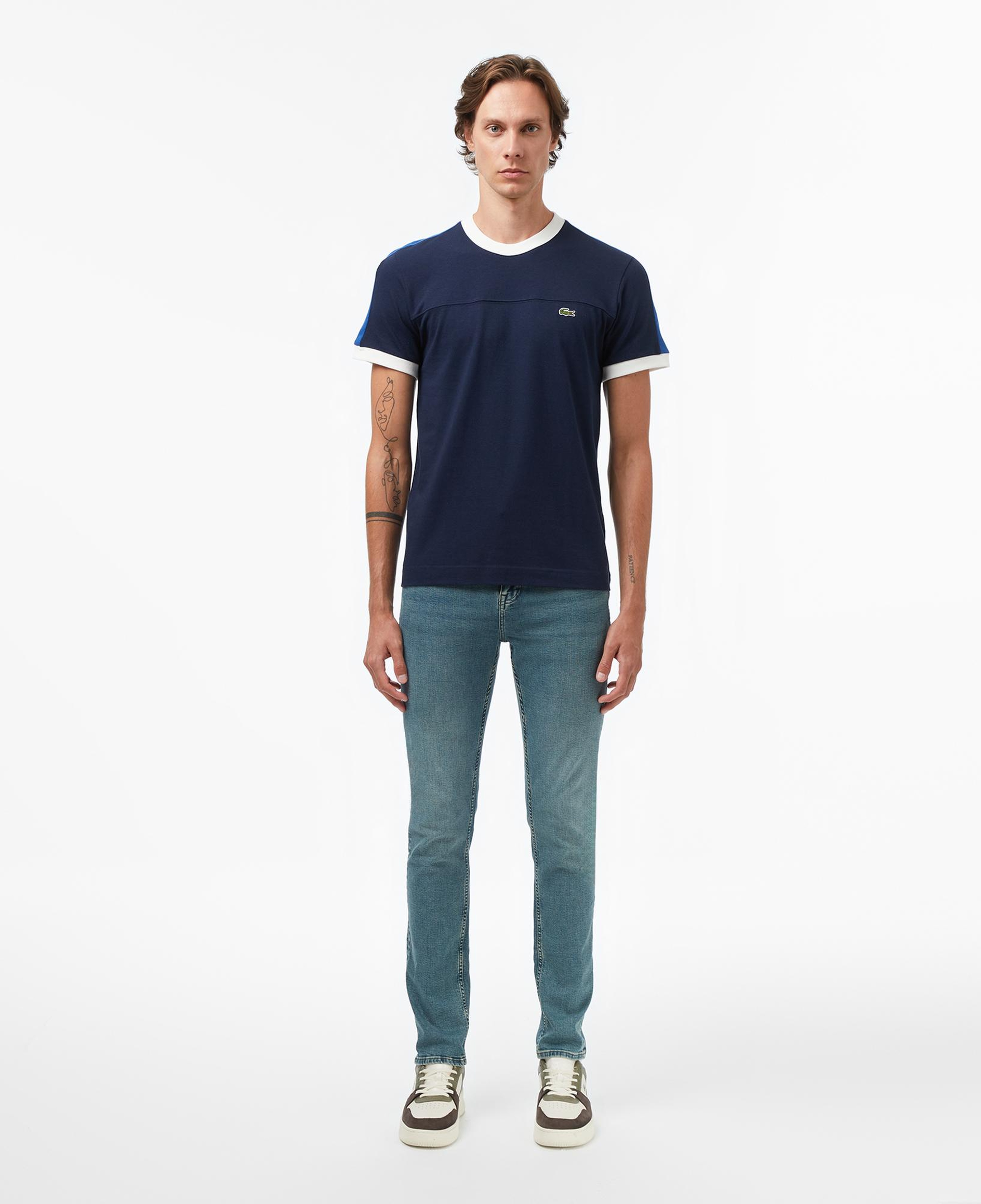 Lacoste Erkek Slim Fit Mavi Jean Pantolon