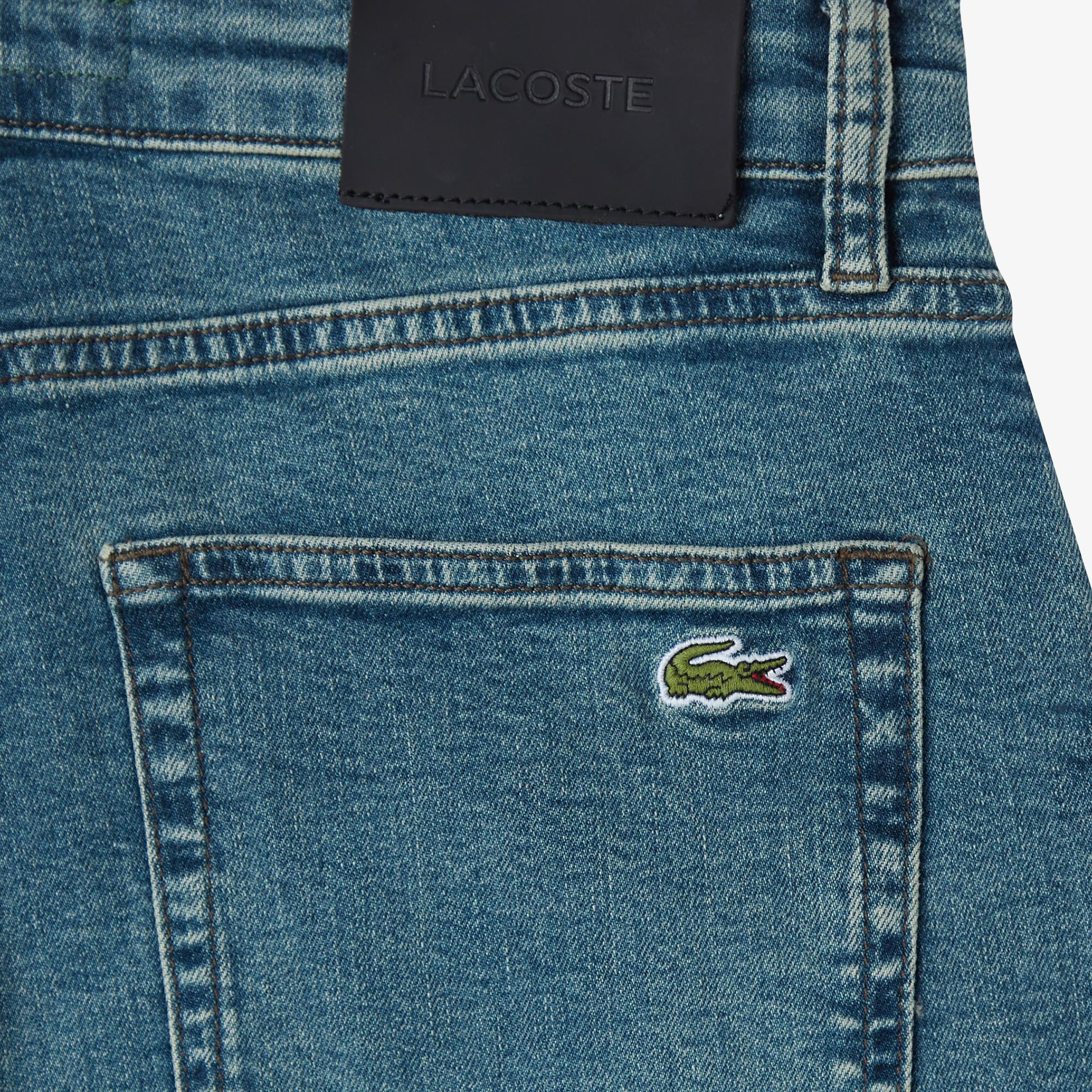 Lacoste Erkek Slim Fit Mavi Jean Pantolon