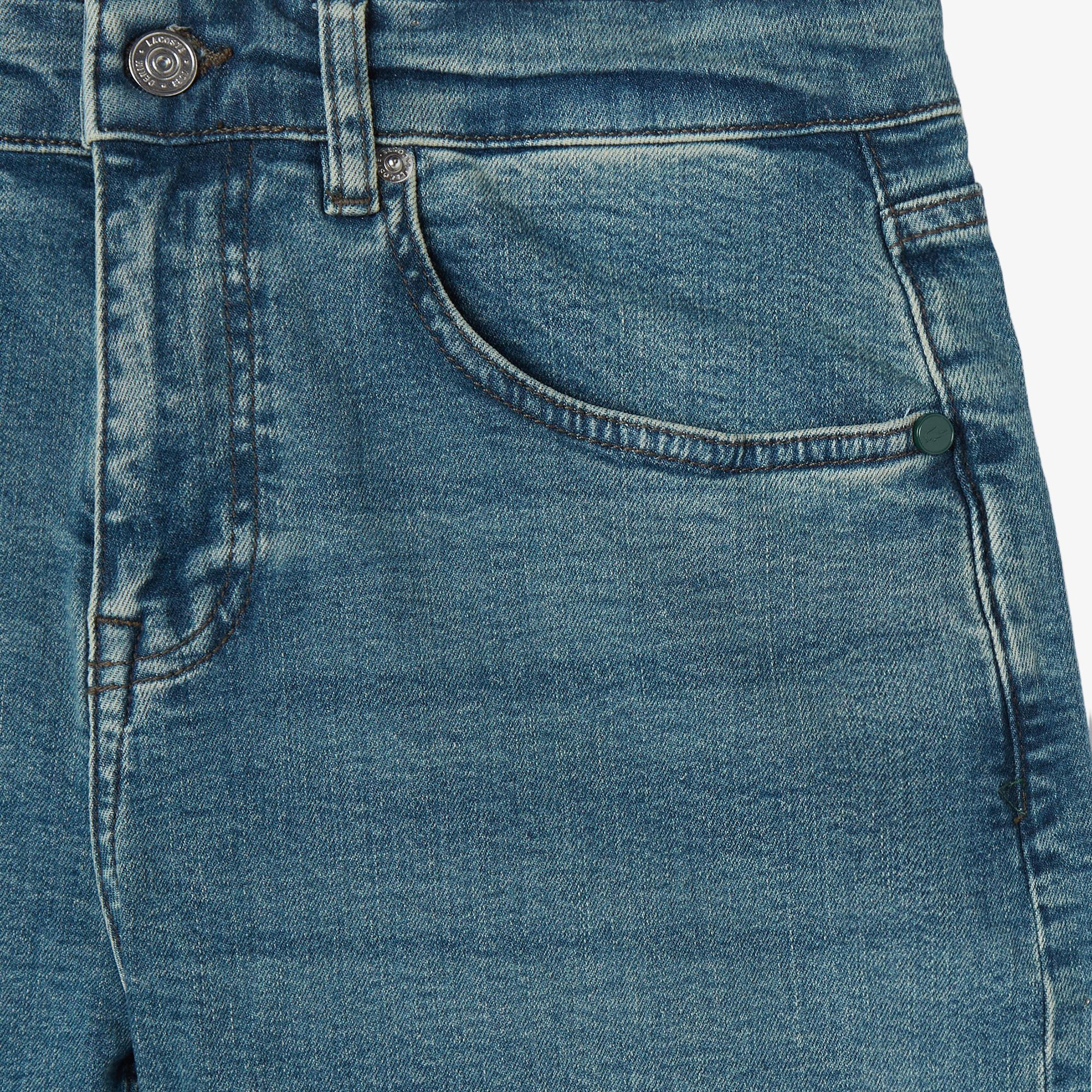 Lacoste Erkek Slim Fit Mavi Jean Pantolon
